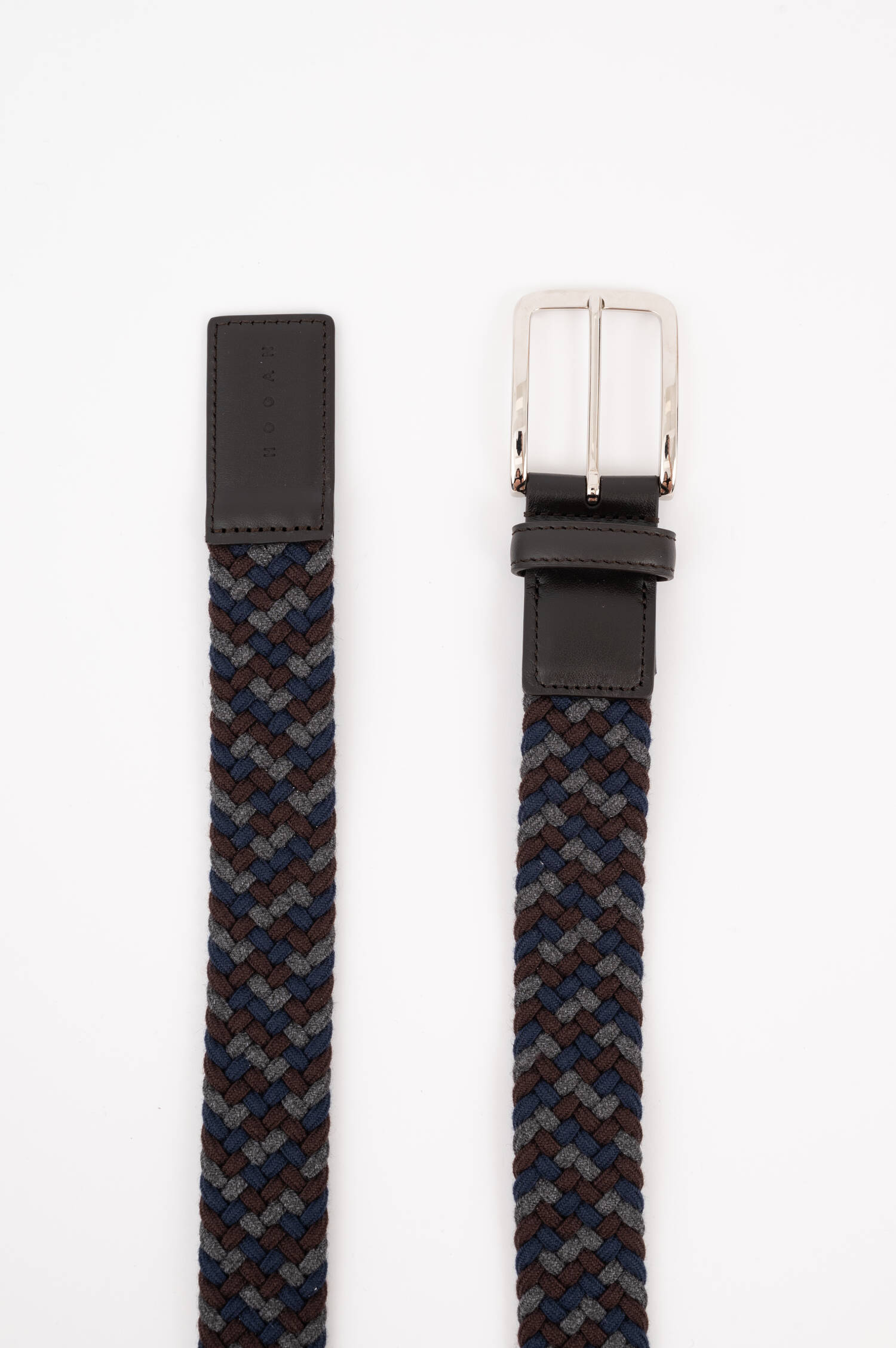 Geflochtener Stoff Gürtel in Blau/Braun