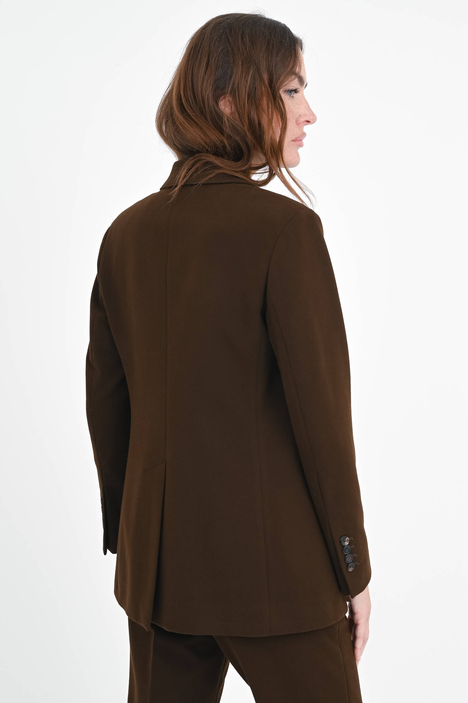 Blazer aus Baumwoll-Mix in Chocolate