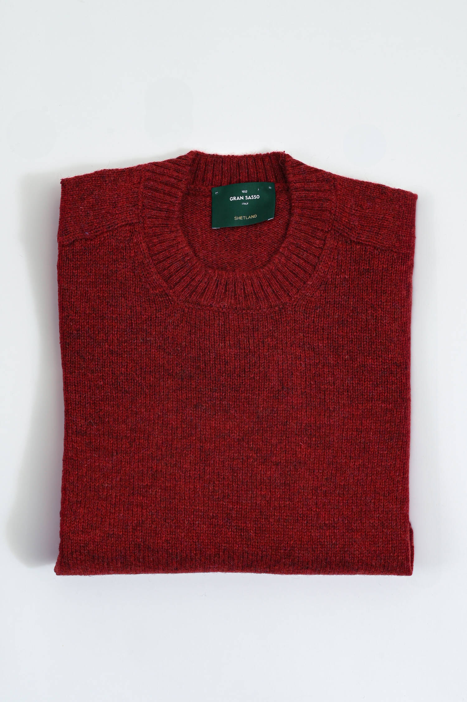Strickpullover aus Wolle in Rot meliert