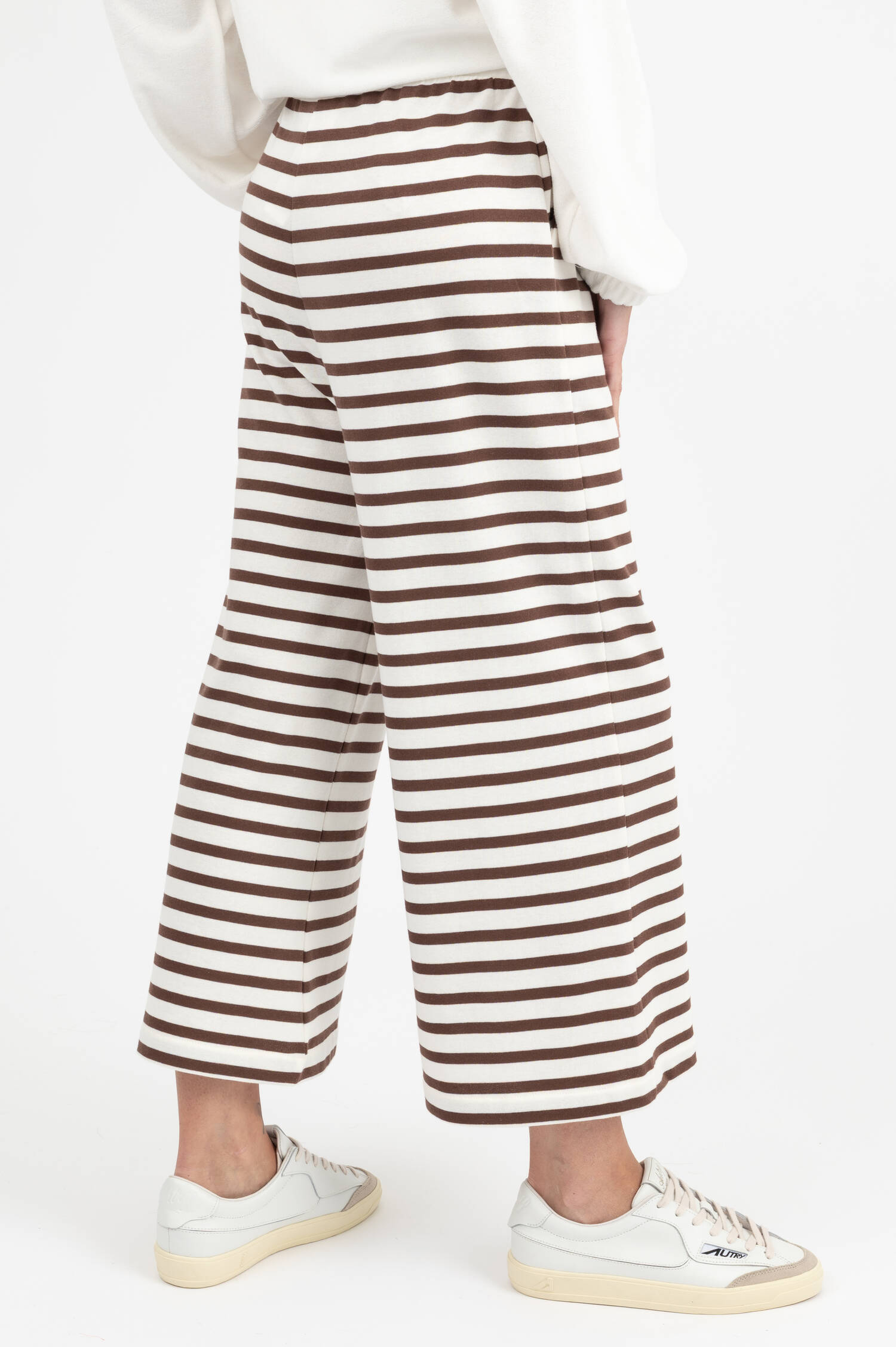 Culotte Hose in Ecru/Braun gestreifft Culotte Hose in Ecru/Braun gestreifft