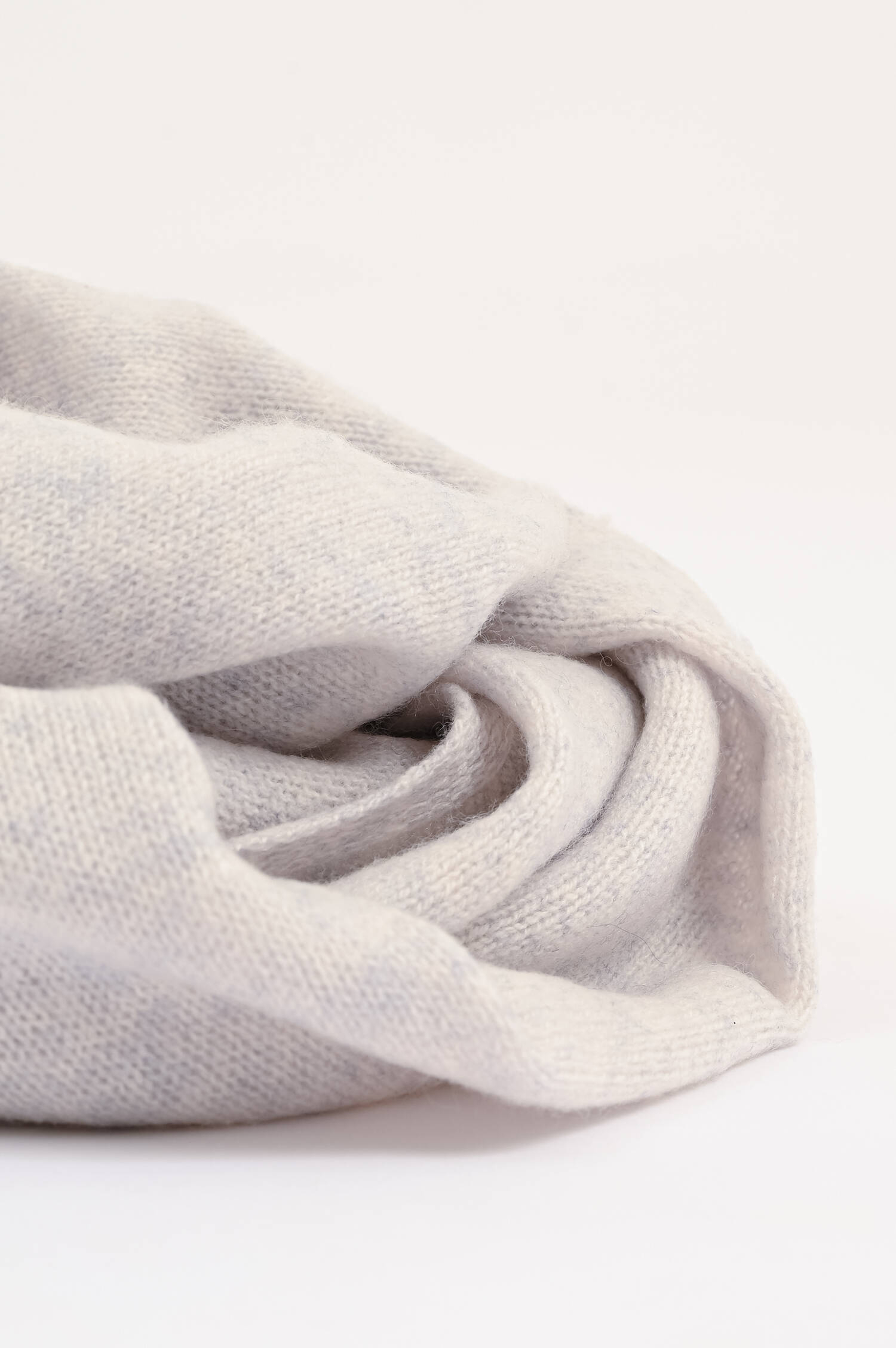 Cashmere-Schal in Hellgrau meliert