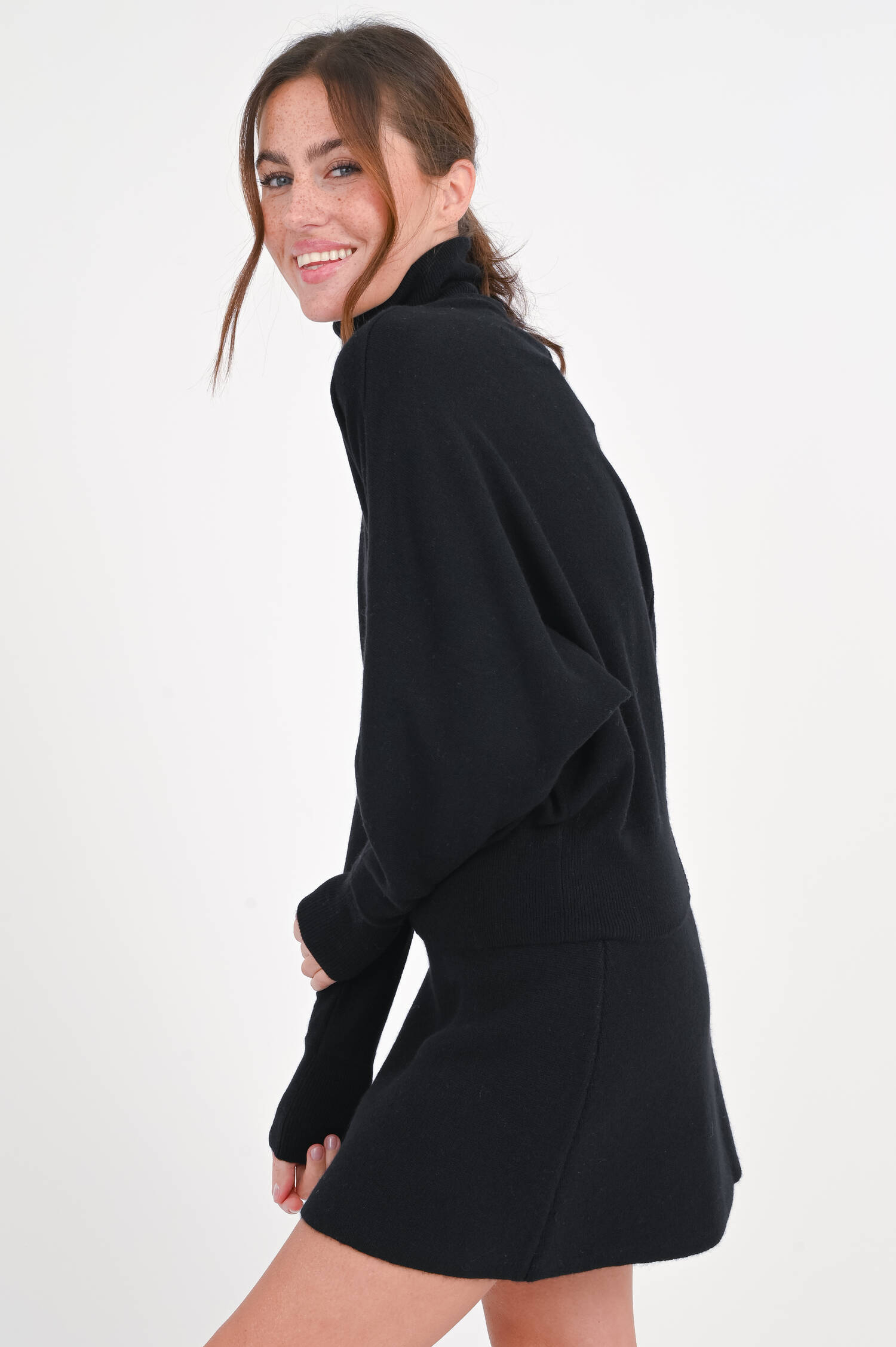 Rollkragenpullover in Schwarz