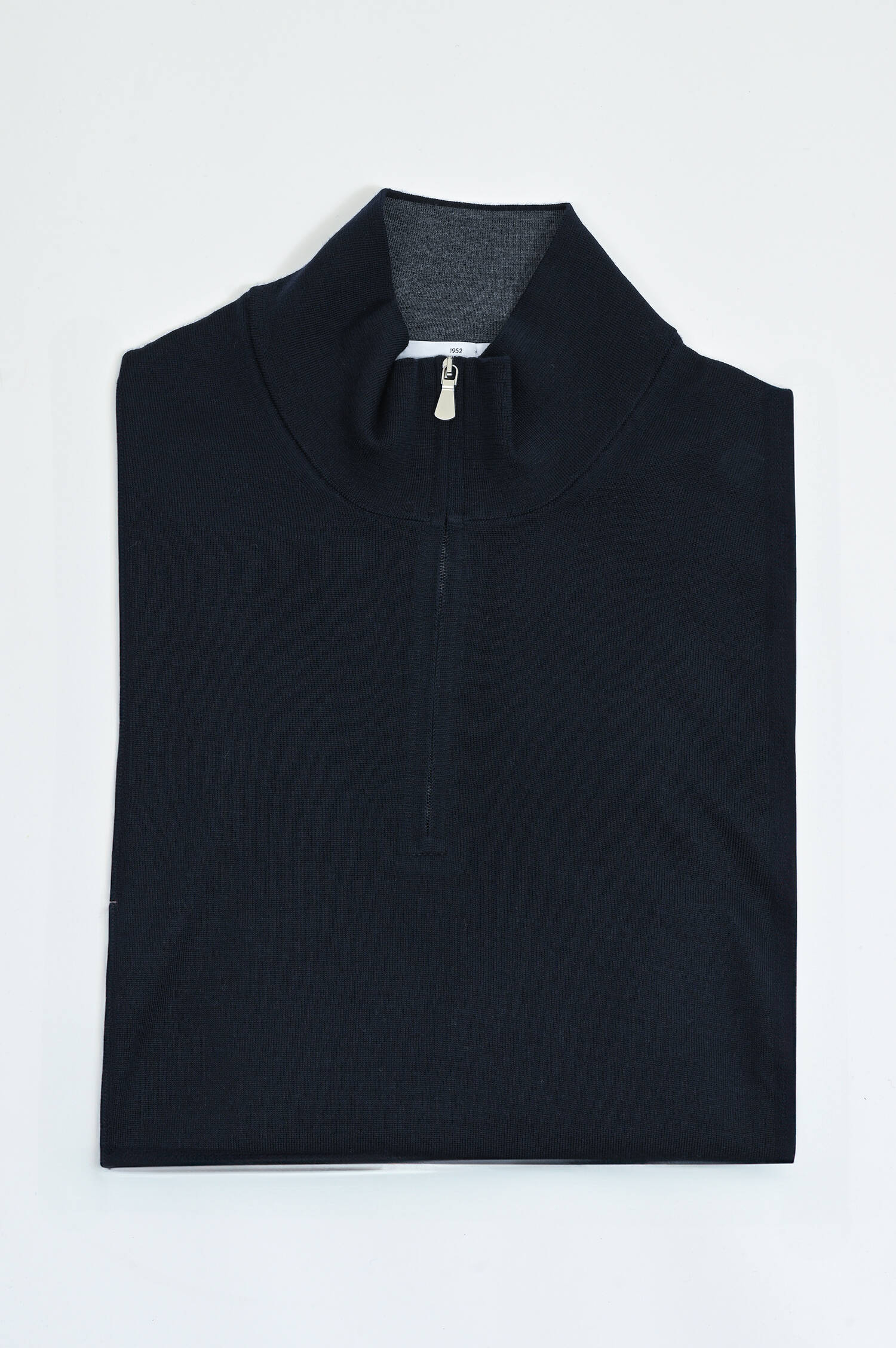 Feinstrick Troyer aus Wolle in Navy