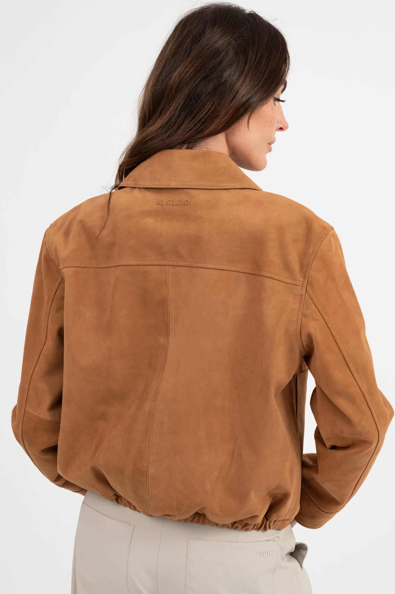 Velourslederjacke in Chestnut Velourslederjacke in Chestnut