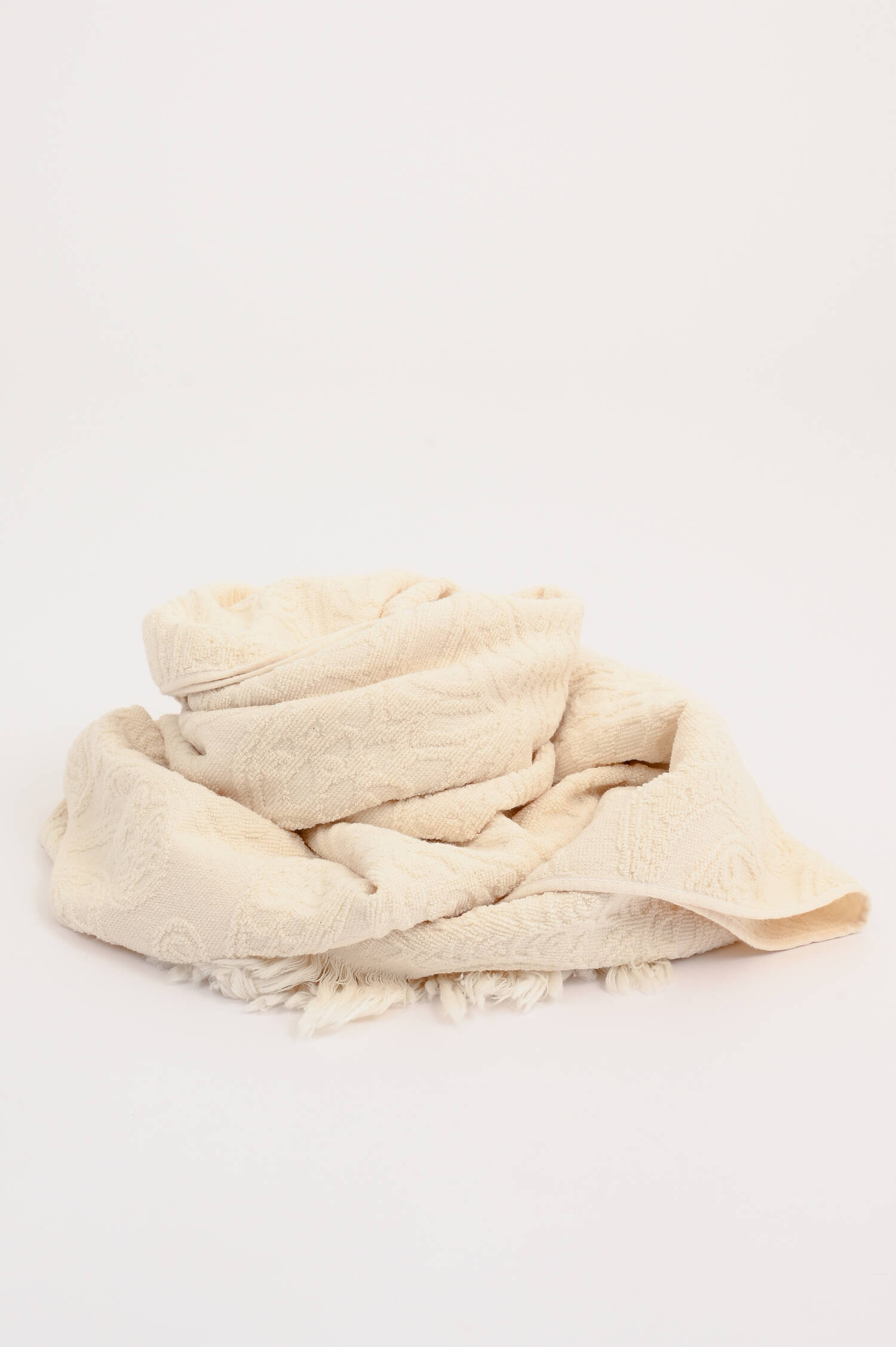 Strandtuch aus Frottee in Creme