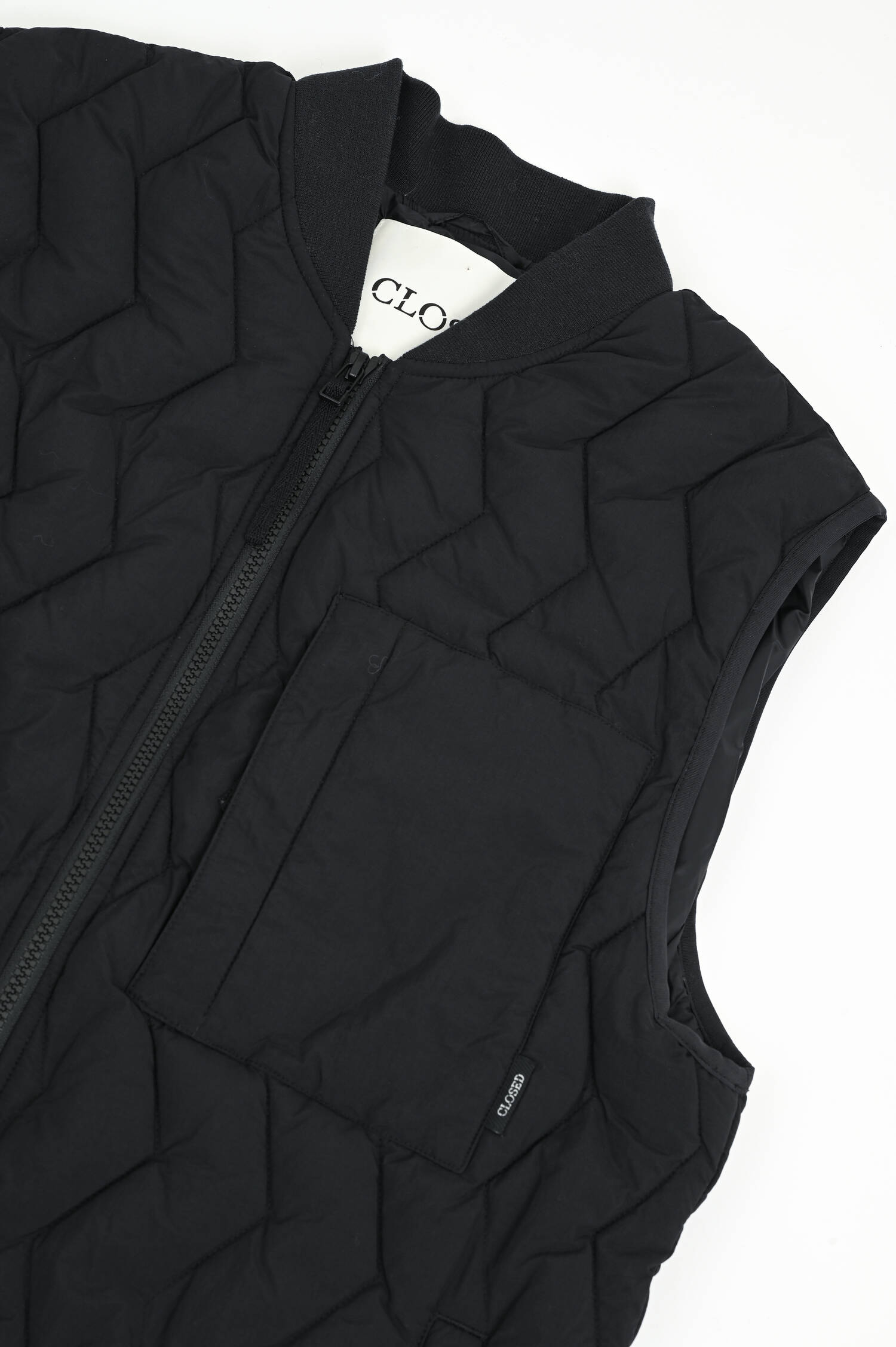 Steppgilet in Schwarz
