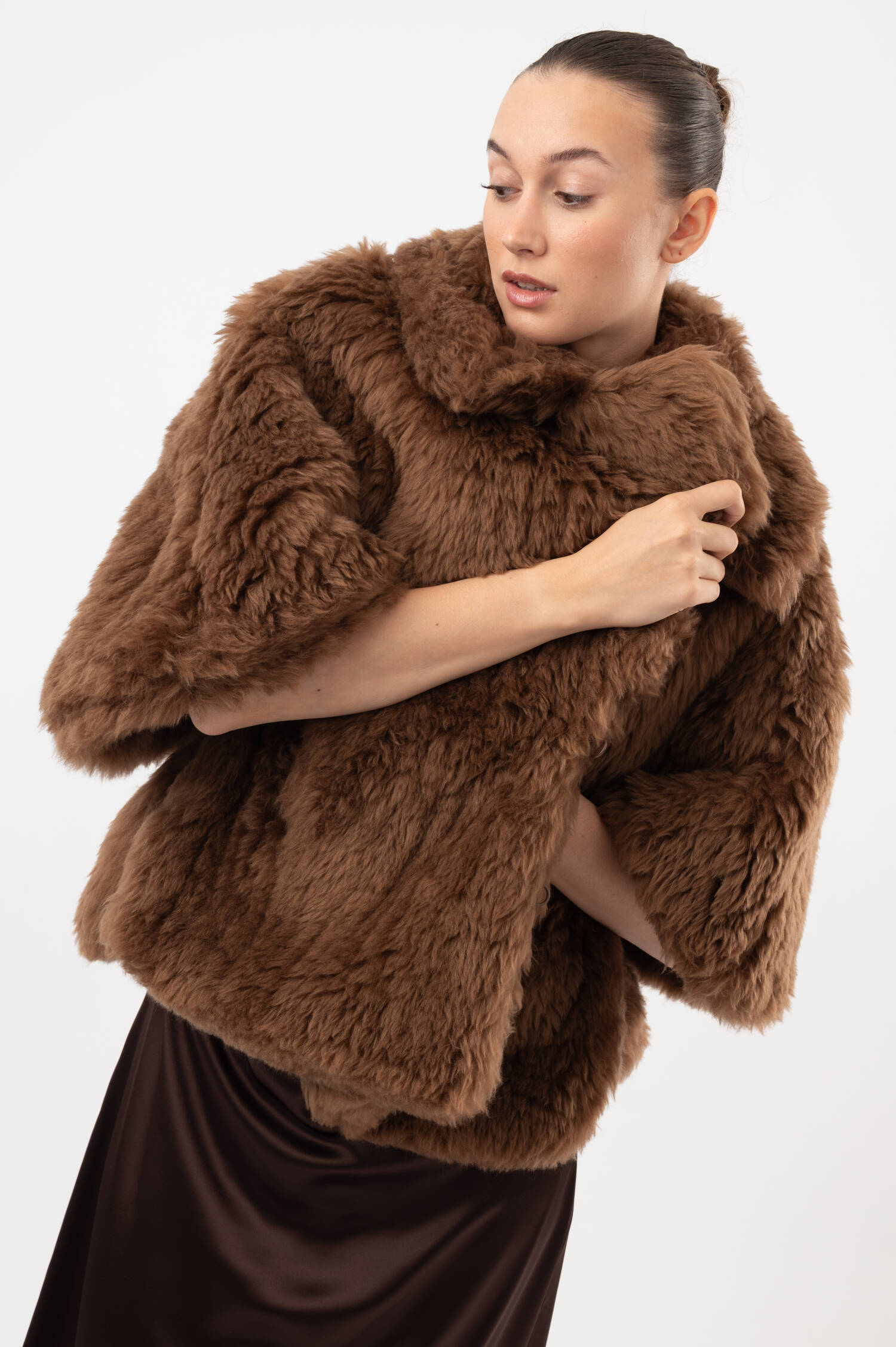 Faux-Fur-Jacke ACCORTA in Braun