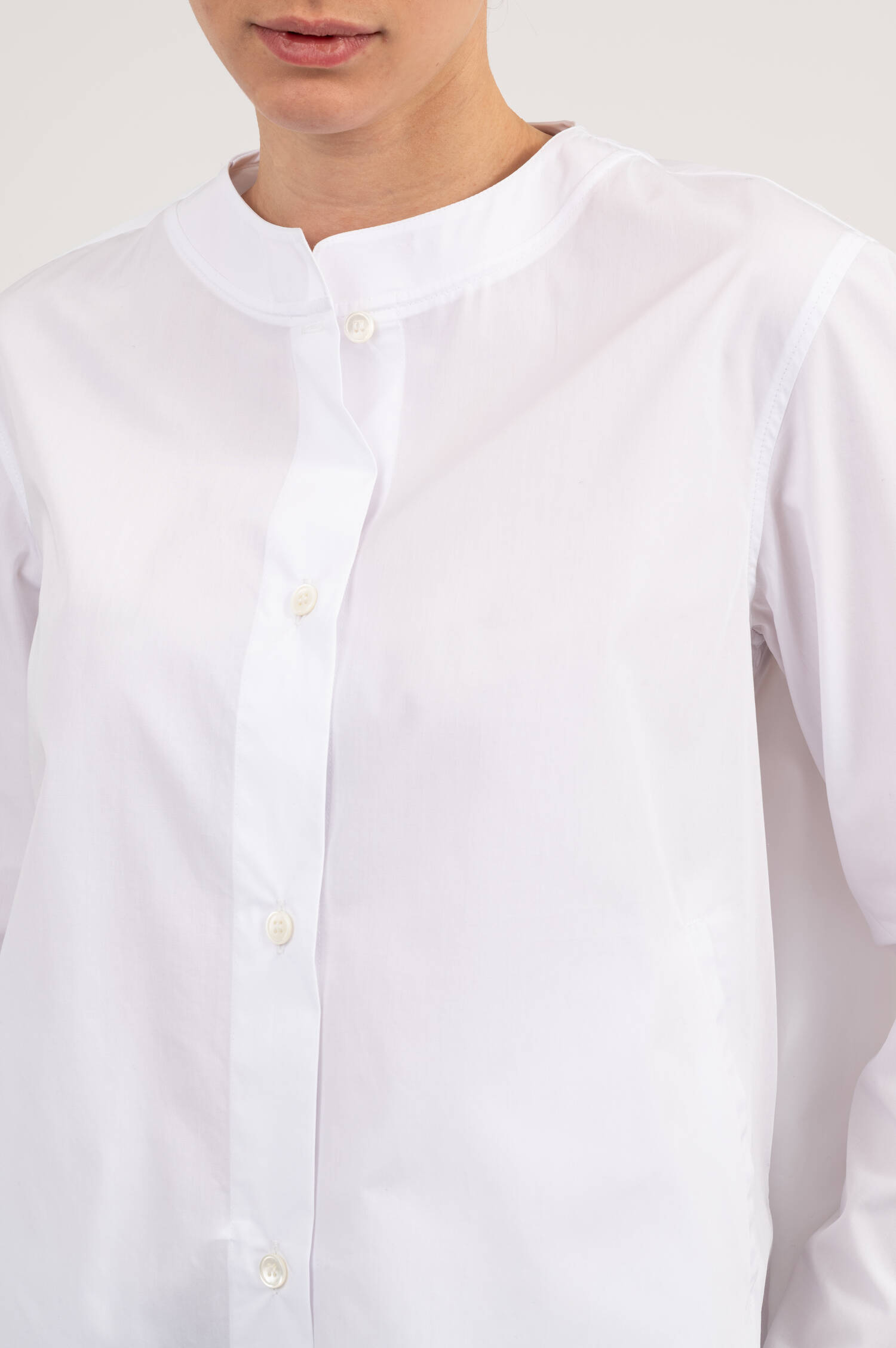 Popelin Bluse ZOE in Weiß 