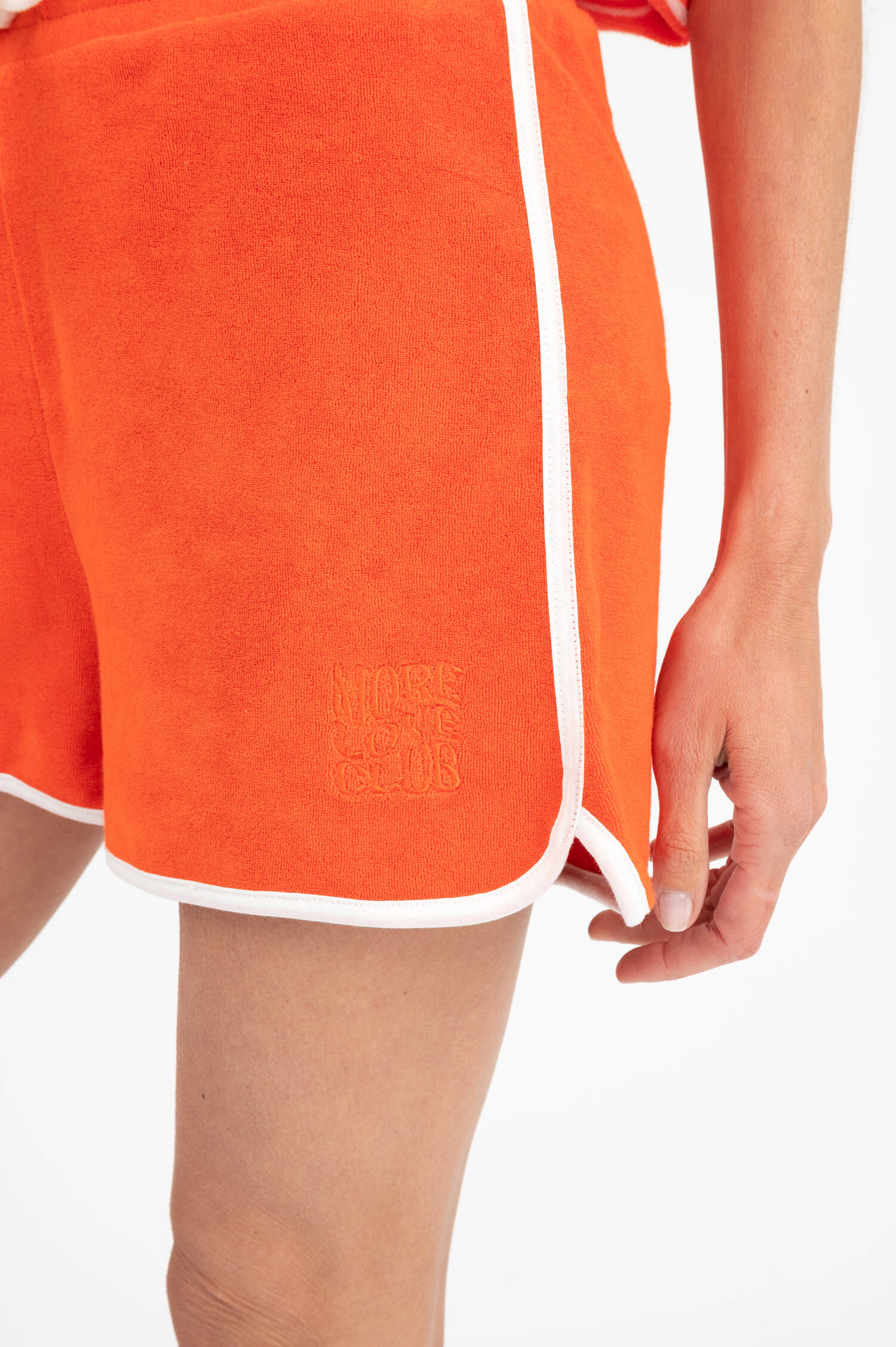Frottee Shorts in Spicy Orange Frottee Shorts in Spicy Orange