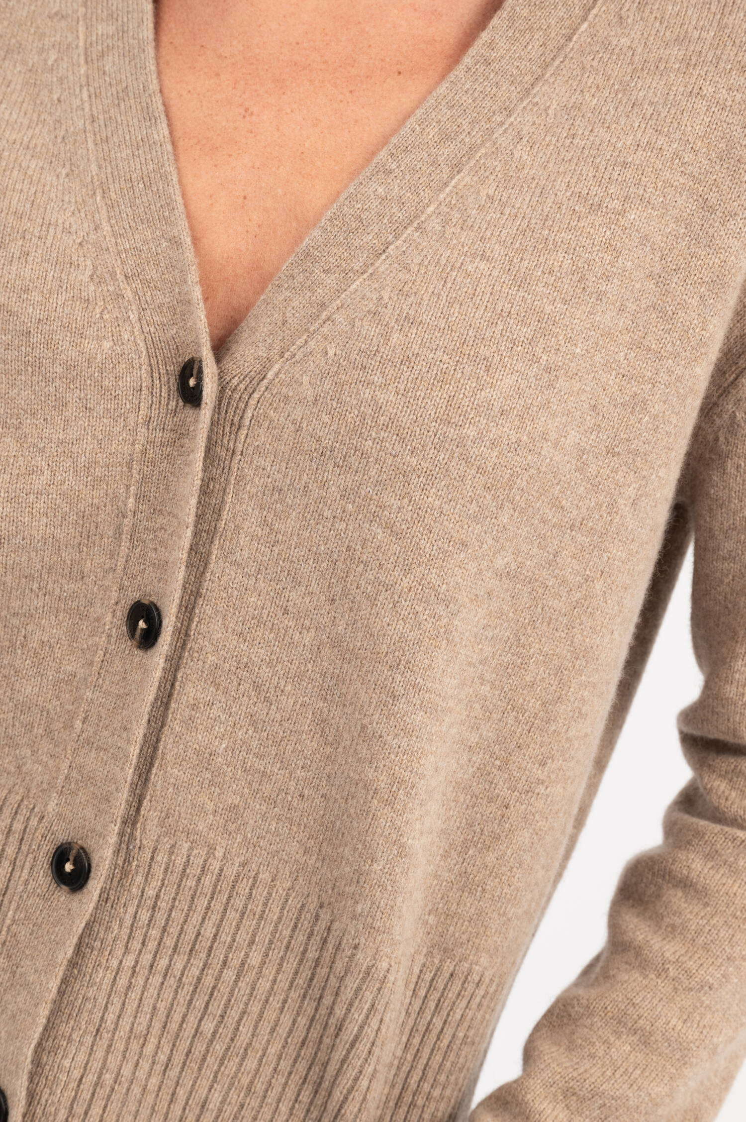 Cardigan aus Wolle in Beige Cardigan aus Wolle in Beige
