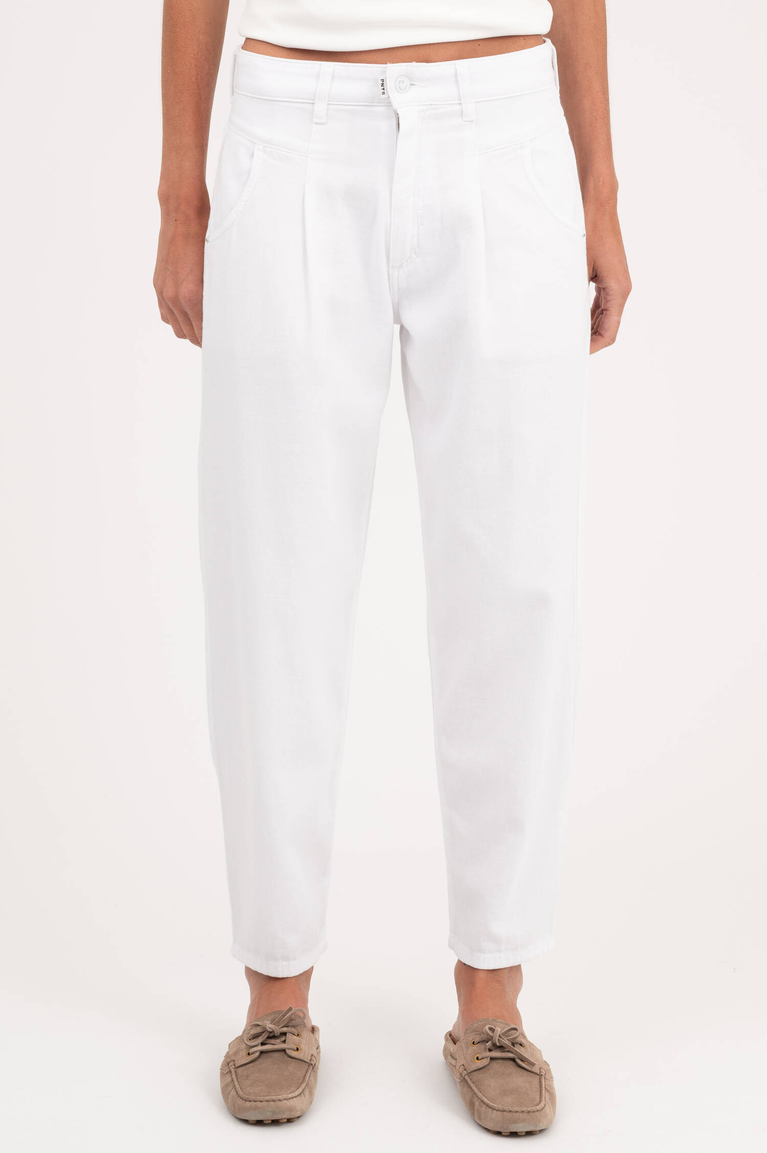 Cropped Leg Jeans THE O-SHAPE in Weiß Cropped Leg Jeans THE O-SHAPE in Weiß