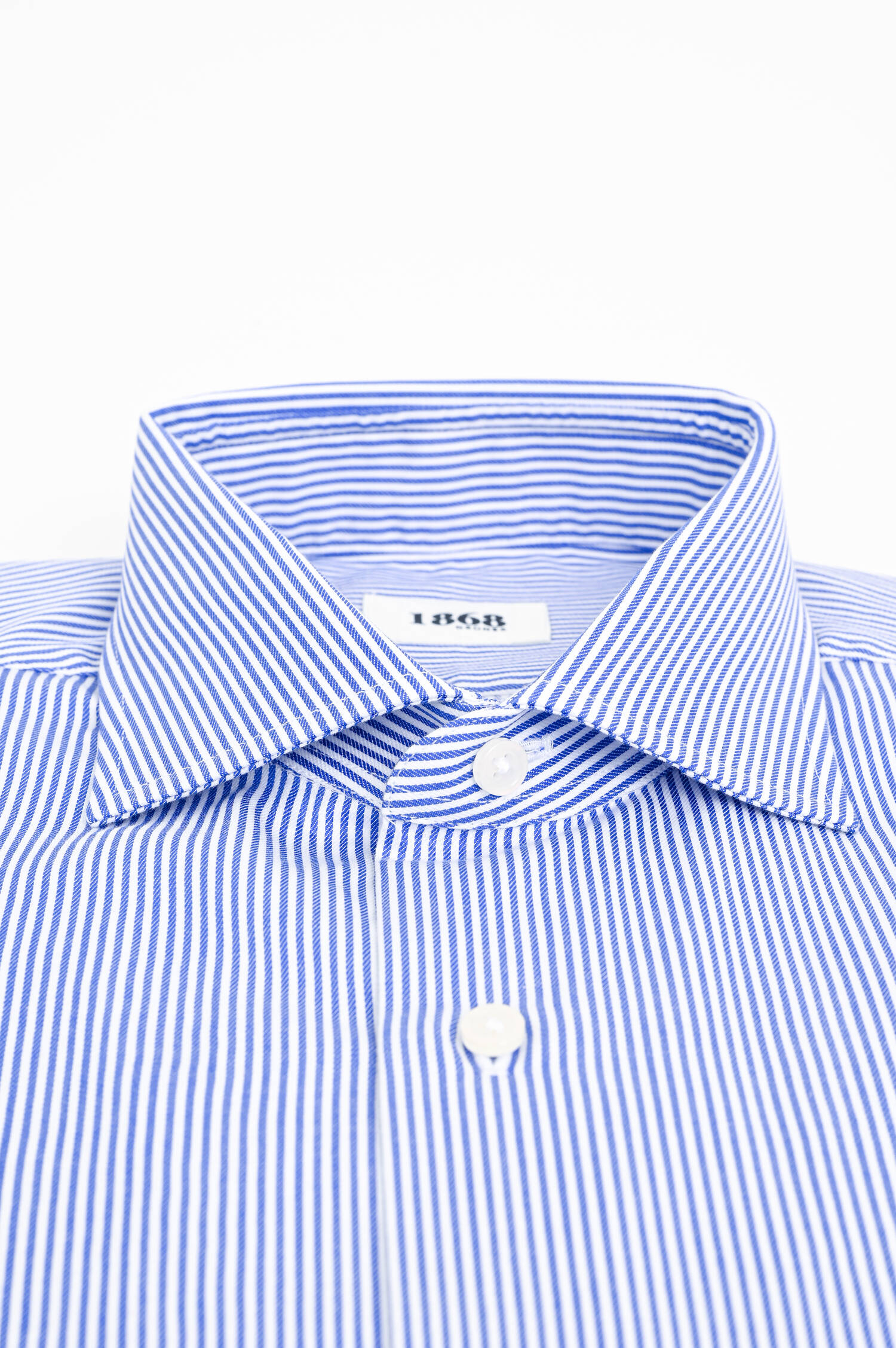 Hemd aus Baumwolltwill mit Streifen in Blau/Weiß