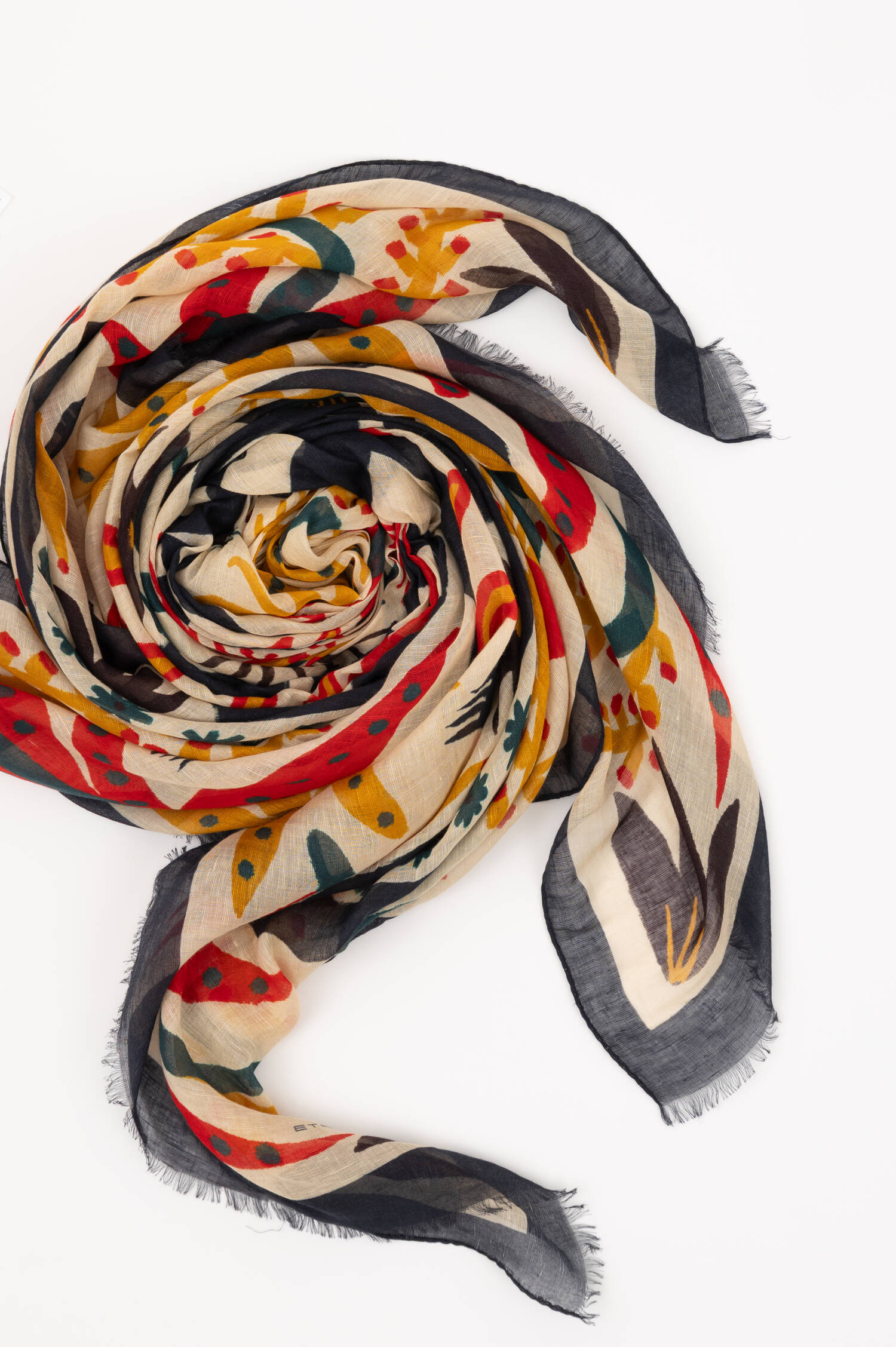 Leinen-Mix Schal in Multicolor Leinen-Mix Schal in Multicolor