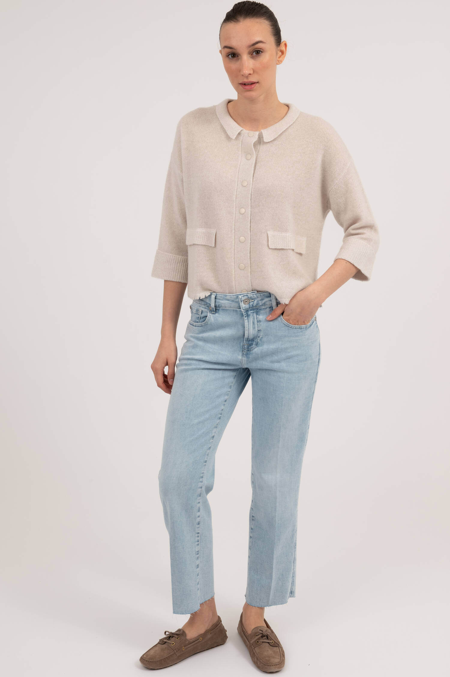 Straight Ankle Jeans CALIE in Hellblau