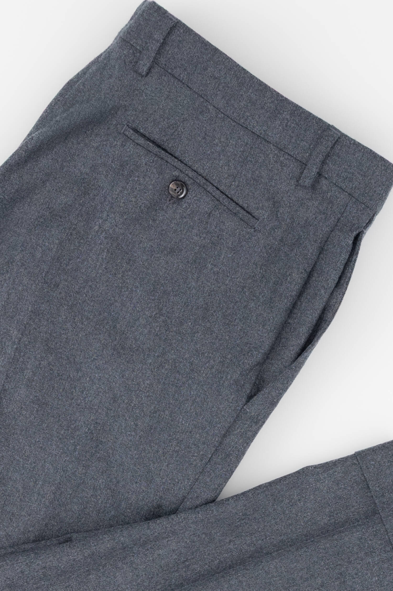 Flannel-Chinohose in Dunkelgrau meliert