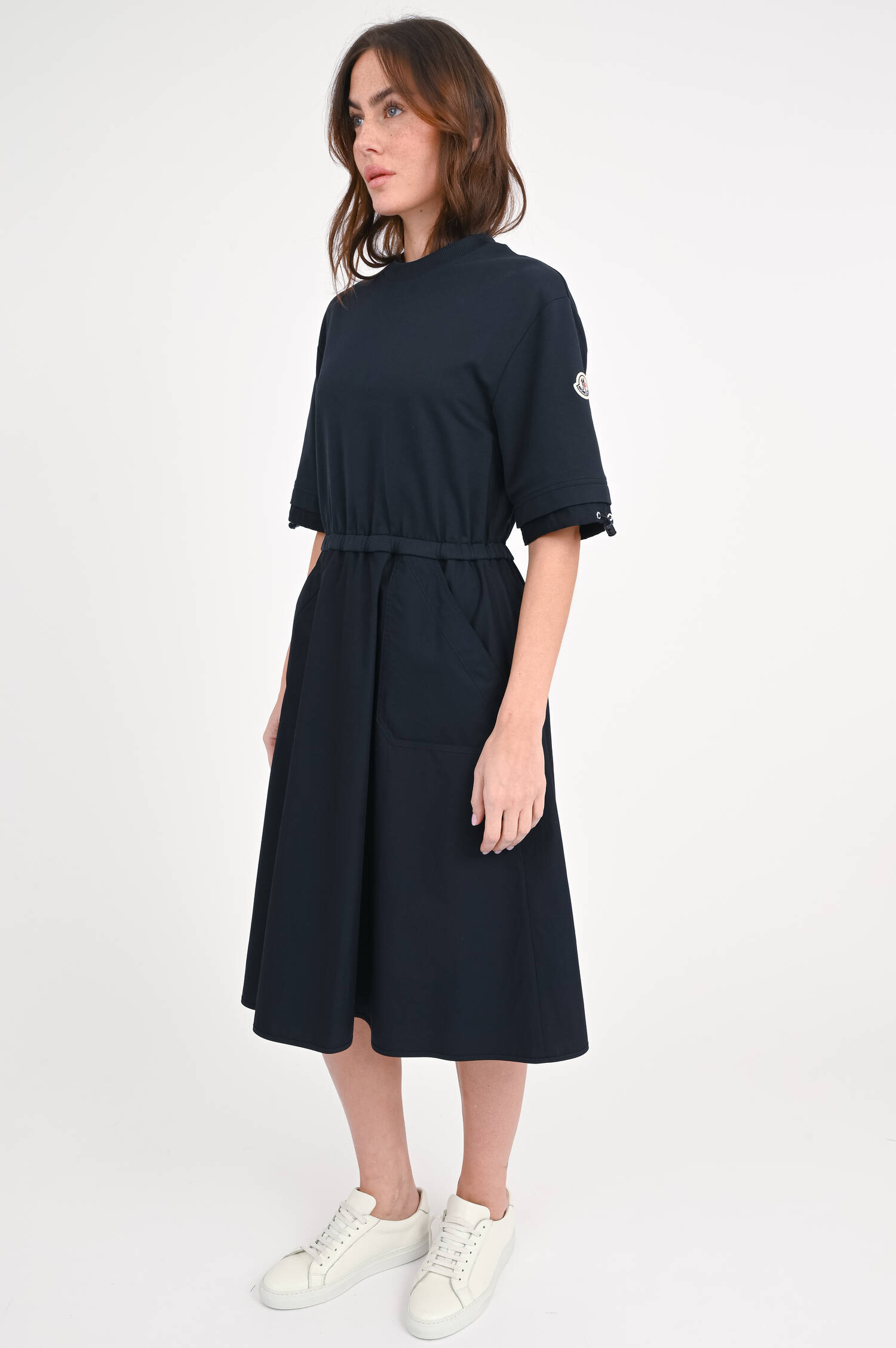Kleid mit elastischer Taille in Midnight