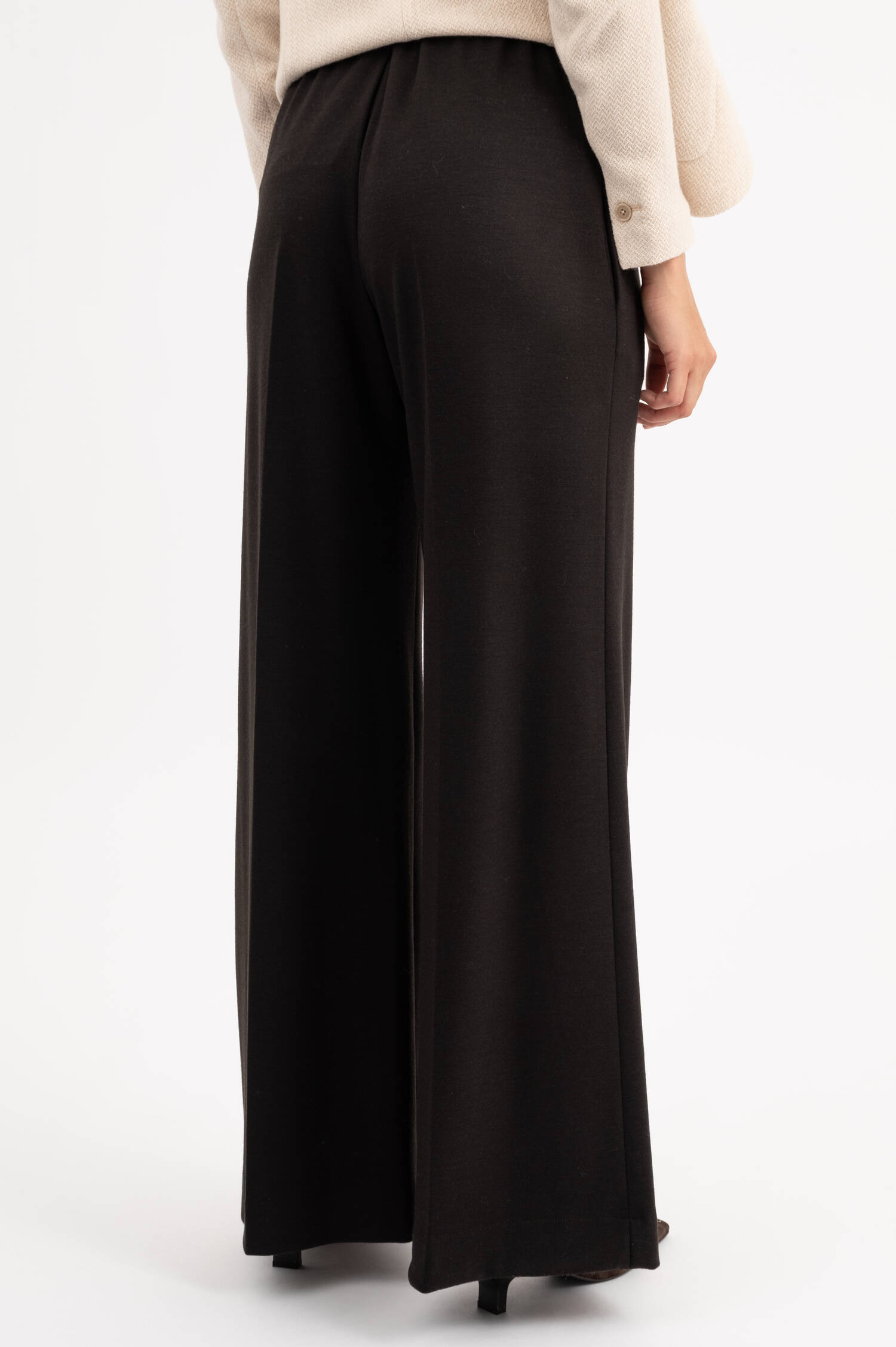 Wide-Leg Wollhose in Dunkelbraun Wide-Leg Wollhose in Dunkelbraun