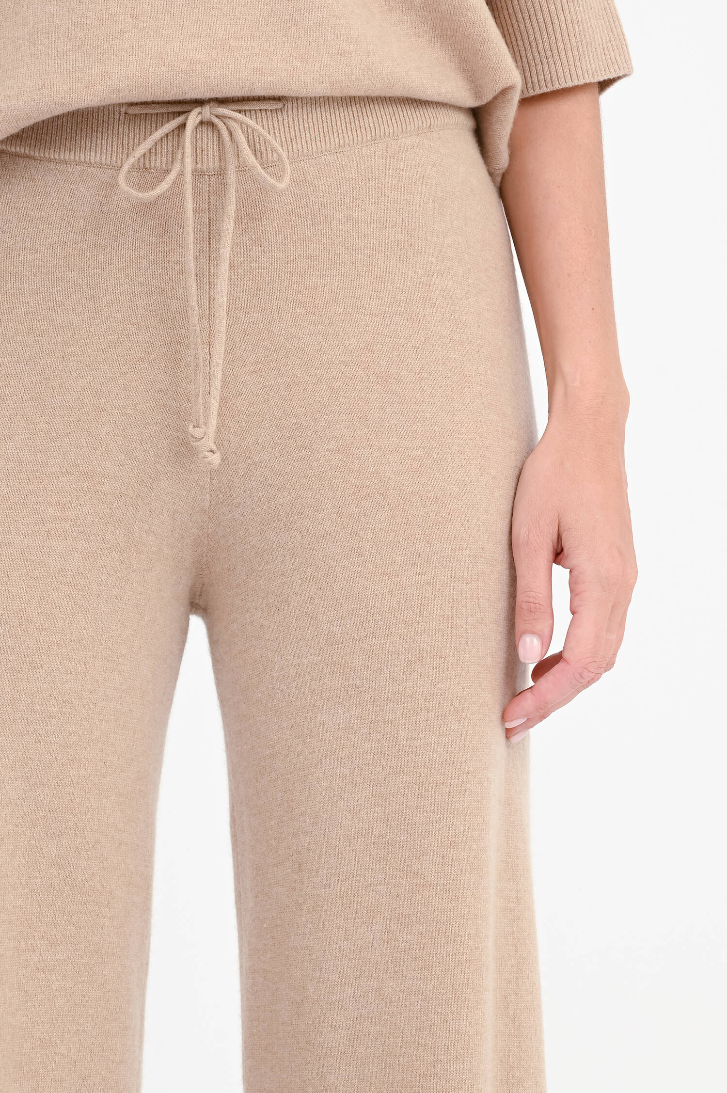 Woll-Cashmere Sweatpants in Camel