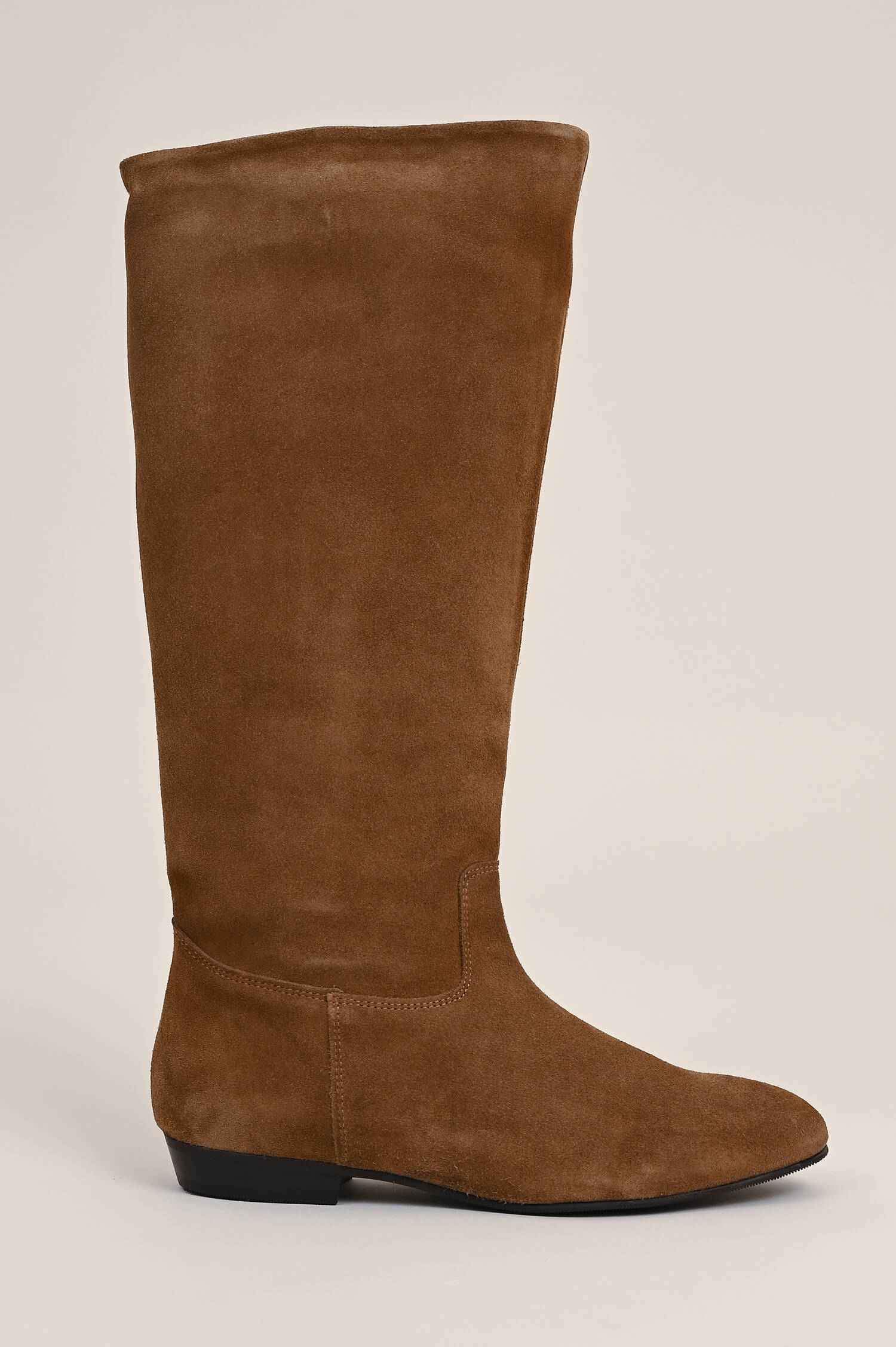 Veloursleder Stiefel in Braun
