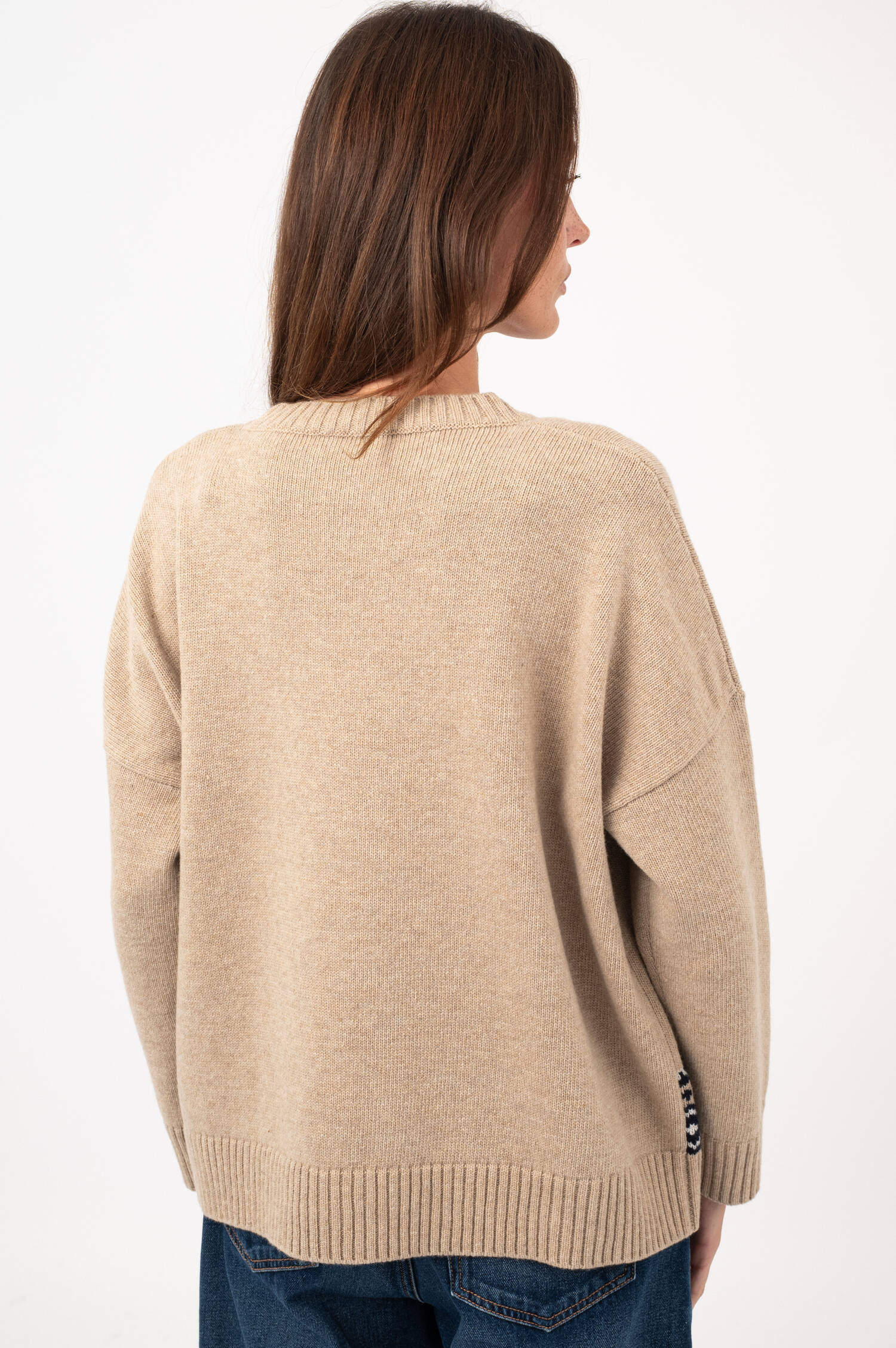 Woll-Pullover PAVIDI in Beige Woll-Pullover PAVIDI in Beige