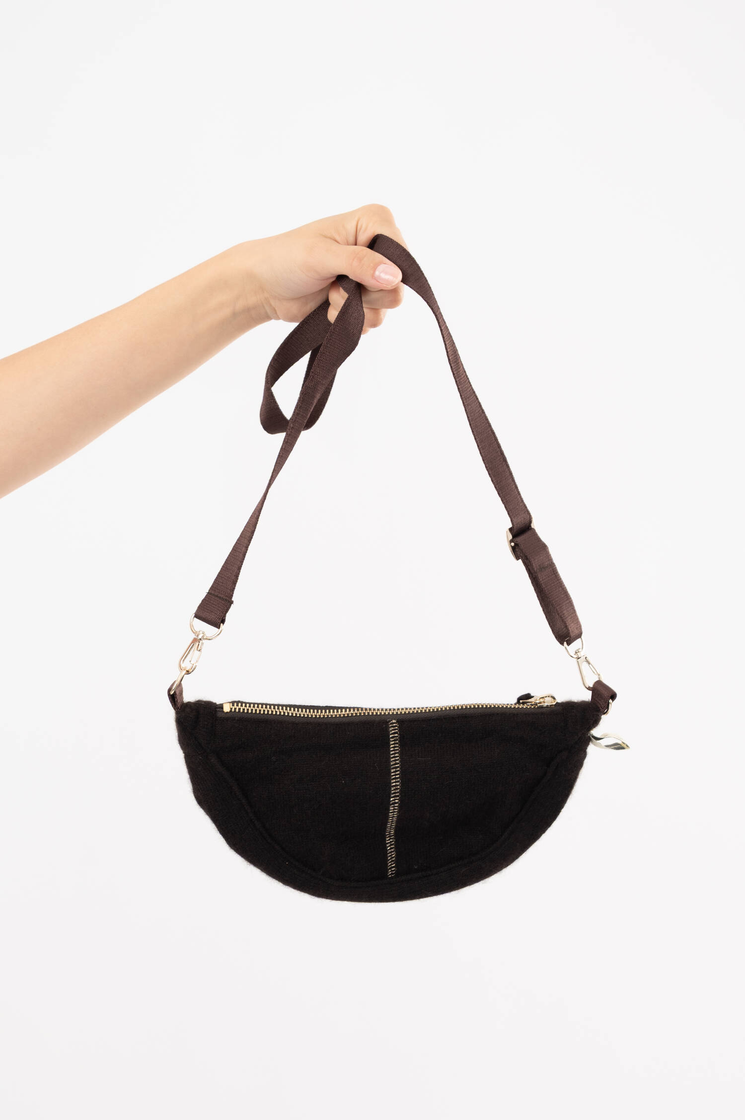Cashmere-Gürteltasche in Braun