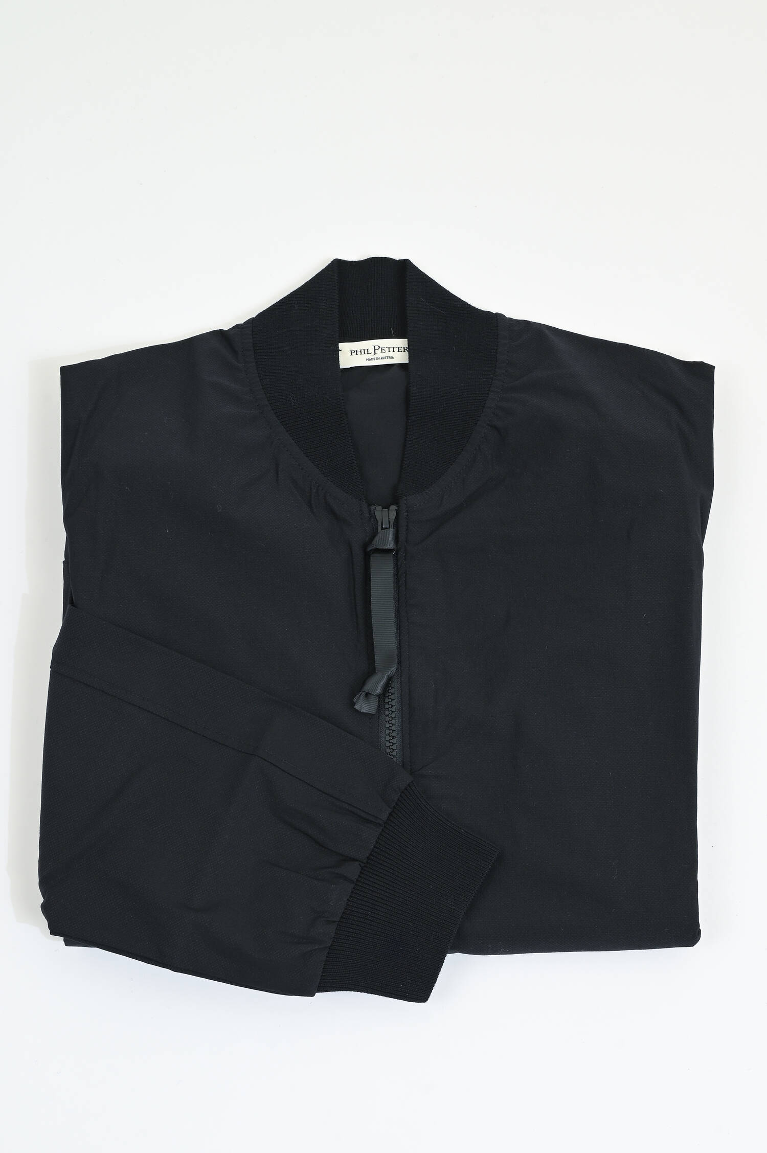 Bomberjacke aus Baumwolle in Schwarz