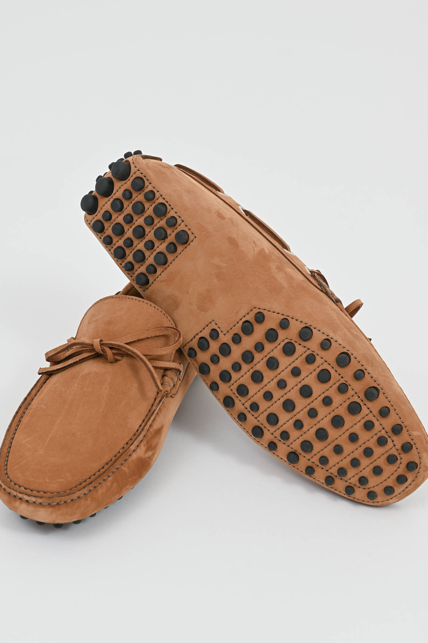 Veloursleder Mokkassins in Braun