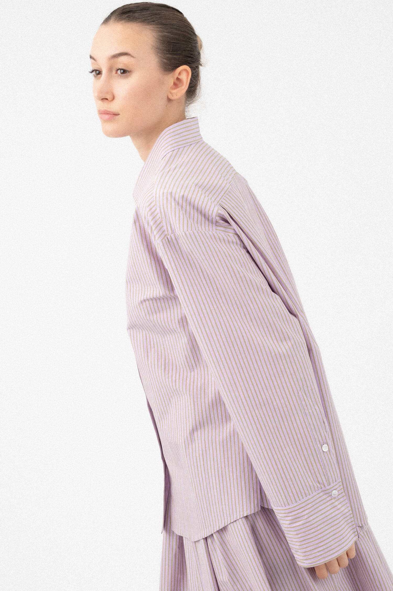 Bluse CAMICIA in Violett/Beige