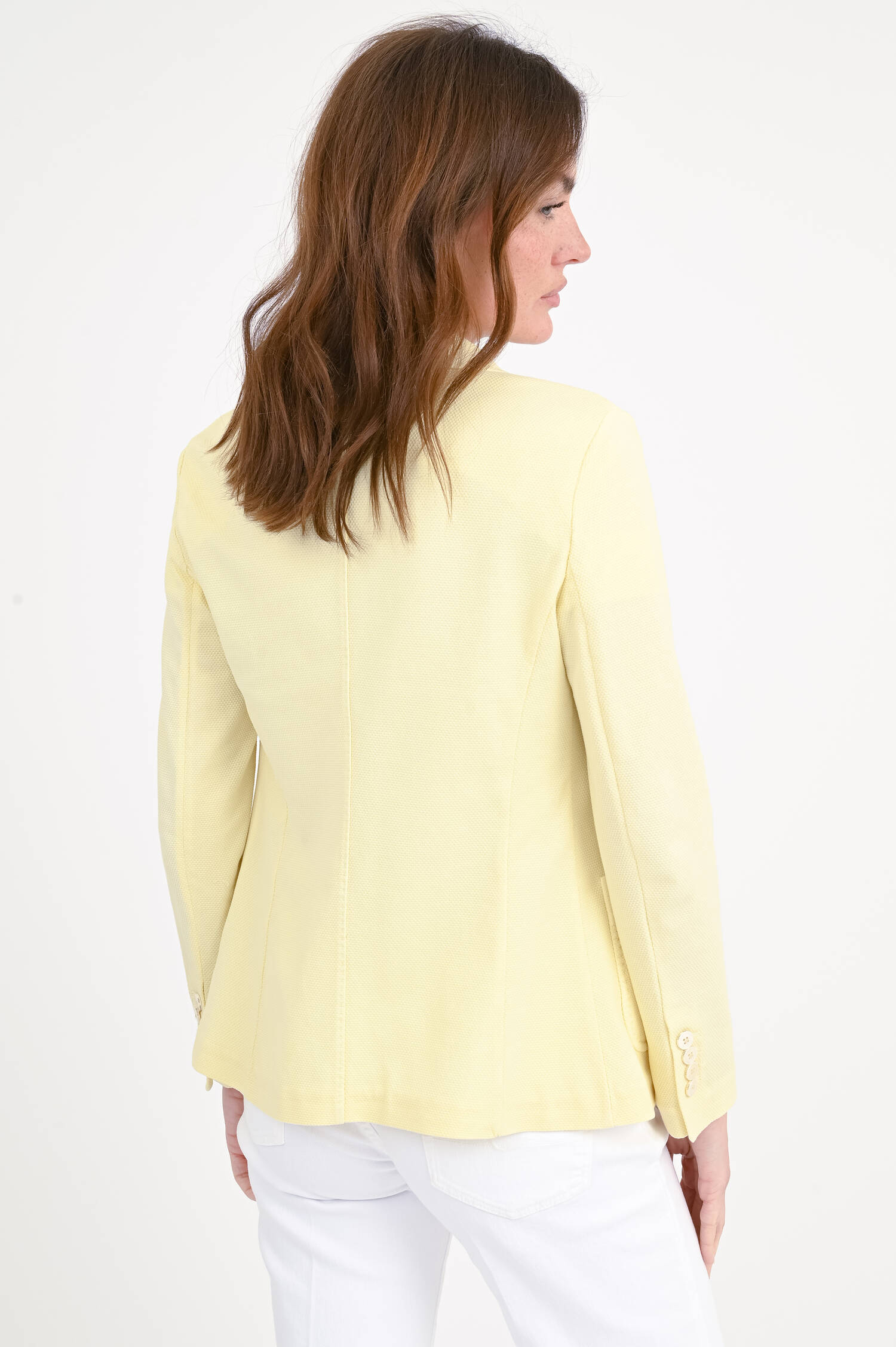 Taillierter Blazer mit Struktur in Light Lemon