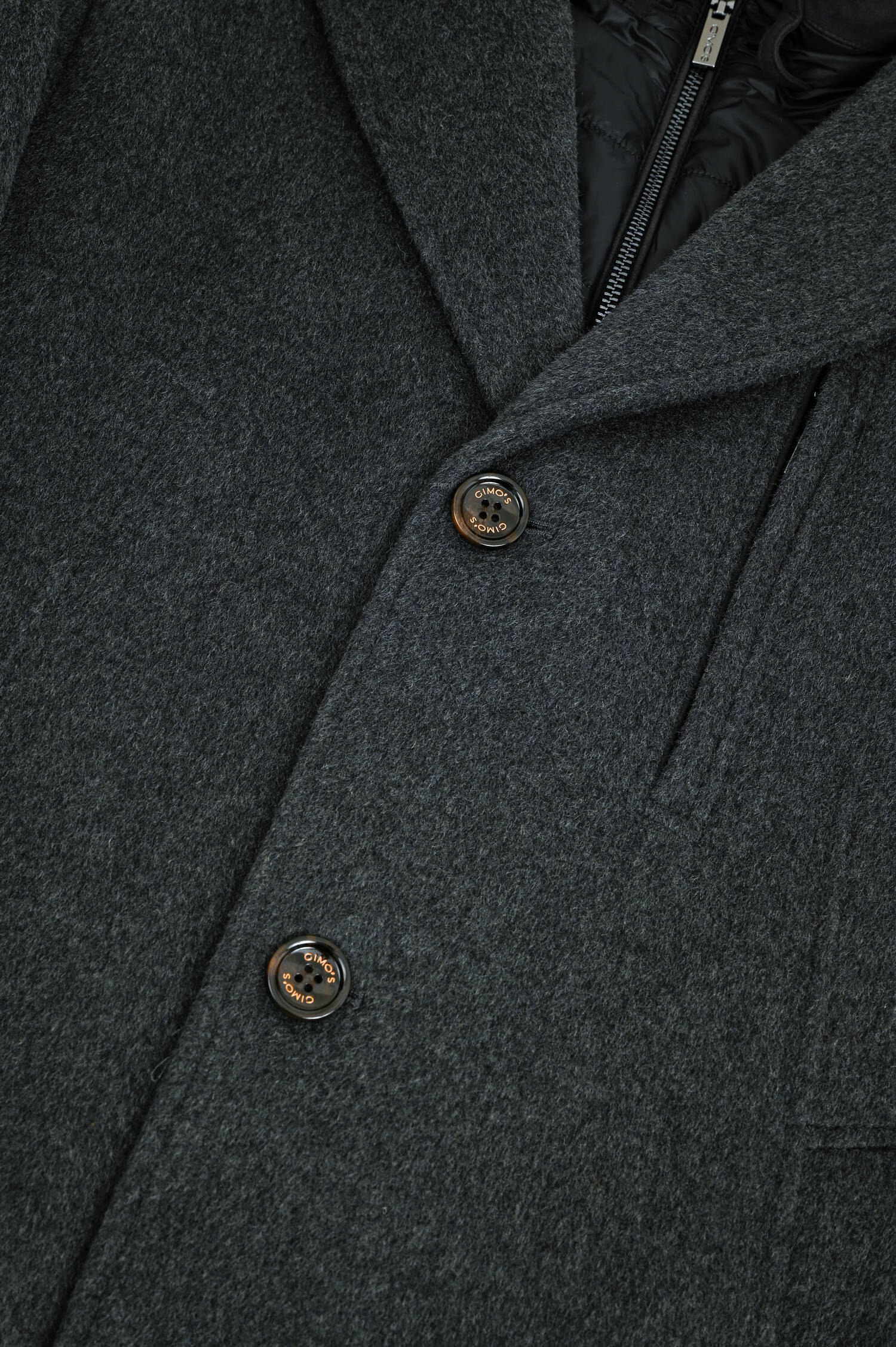 Mantel mit Stepp-Einsatz in Anthrazit Mantel mit Stepp-Einsatz in Anthrazit