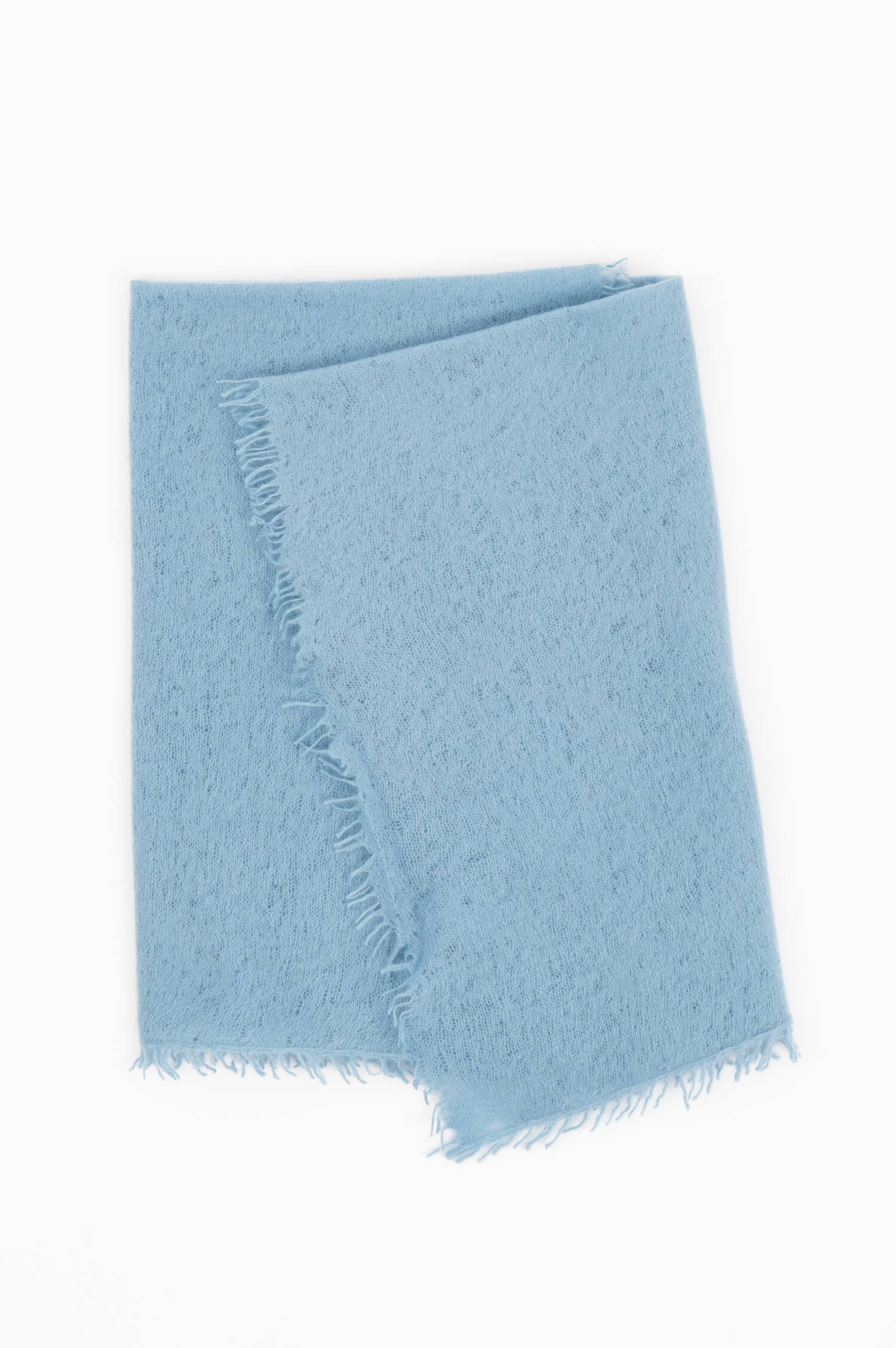 Doppelfädiger Cashmere Schal in Hellblau Doppelfädiger Cashmere Schal in Hellblau