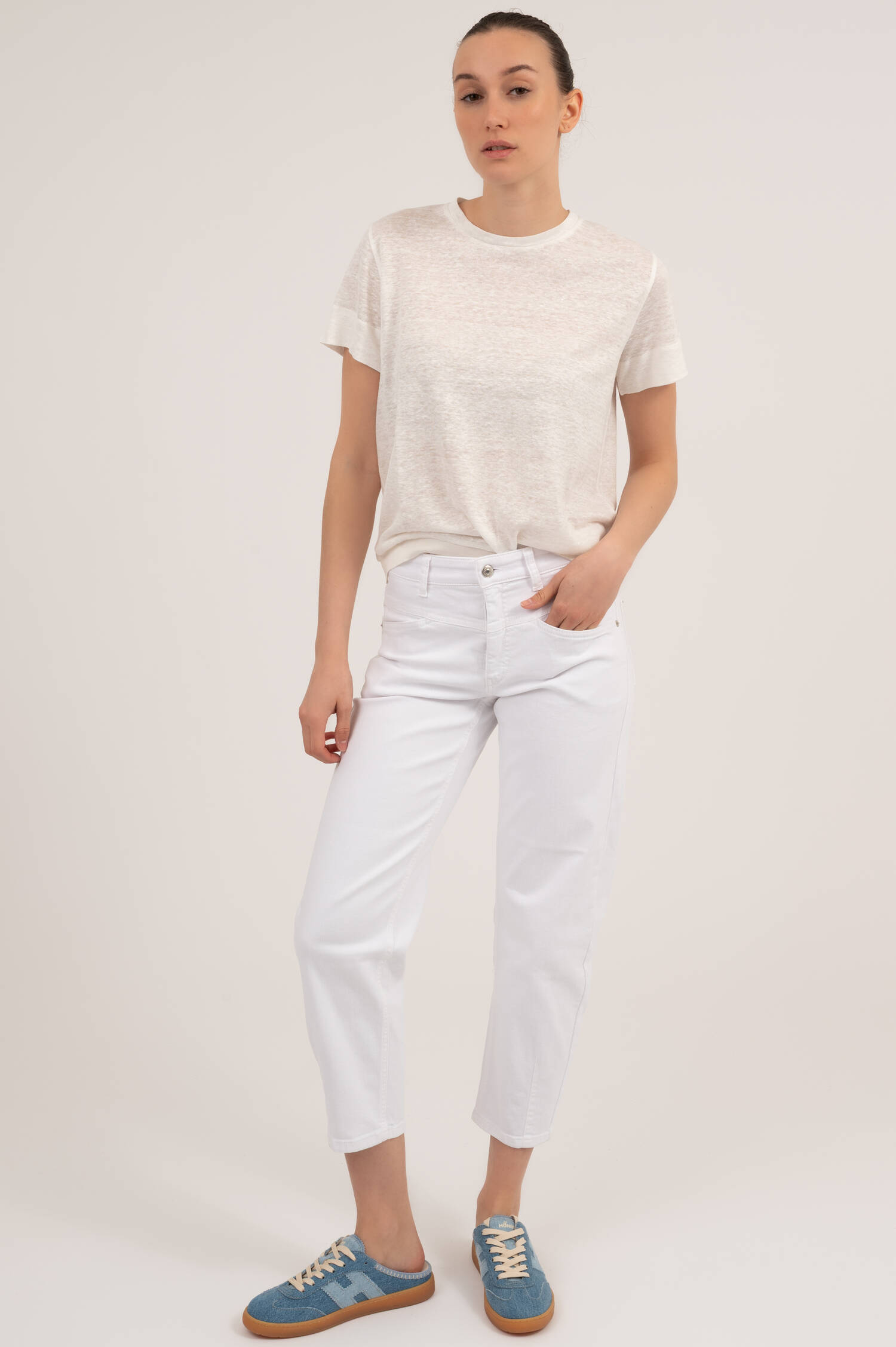 Loose Fit Jeans ELIN in Weiß