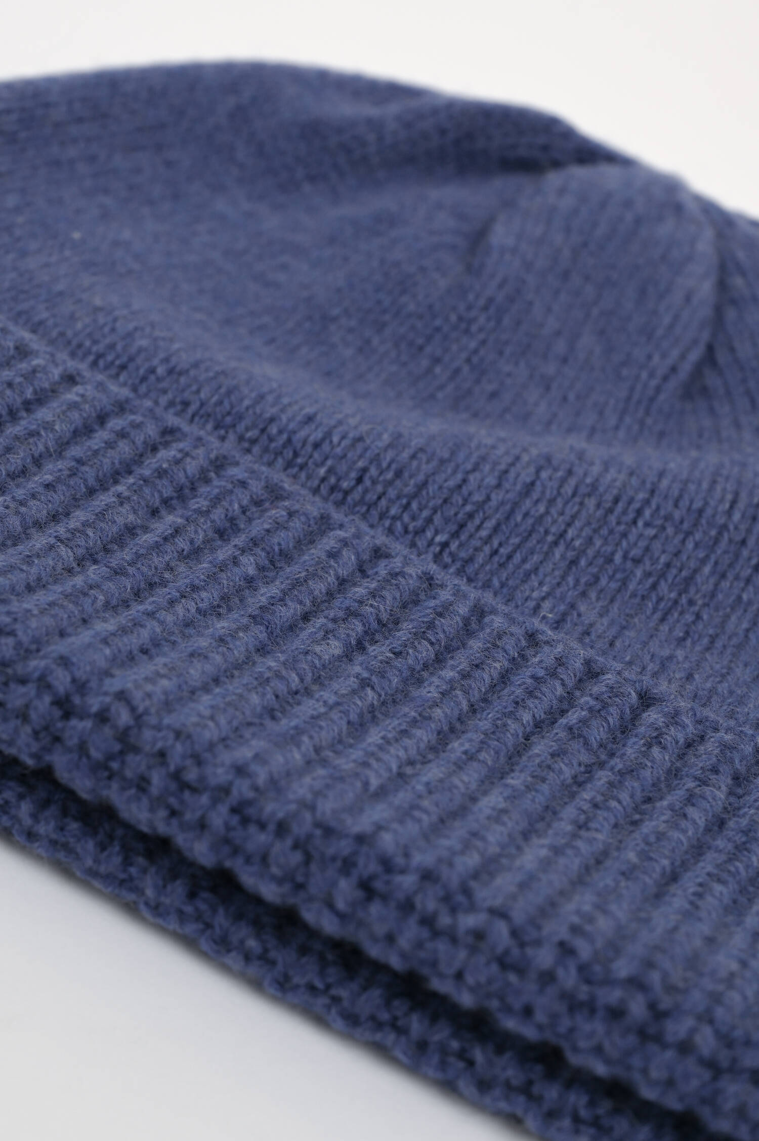 Cashmere Mütze in Mittelblau meliert