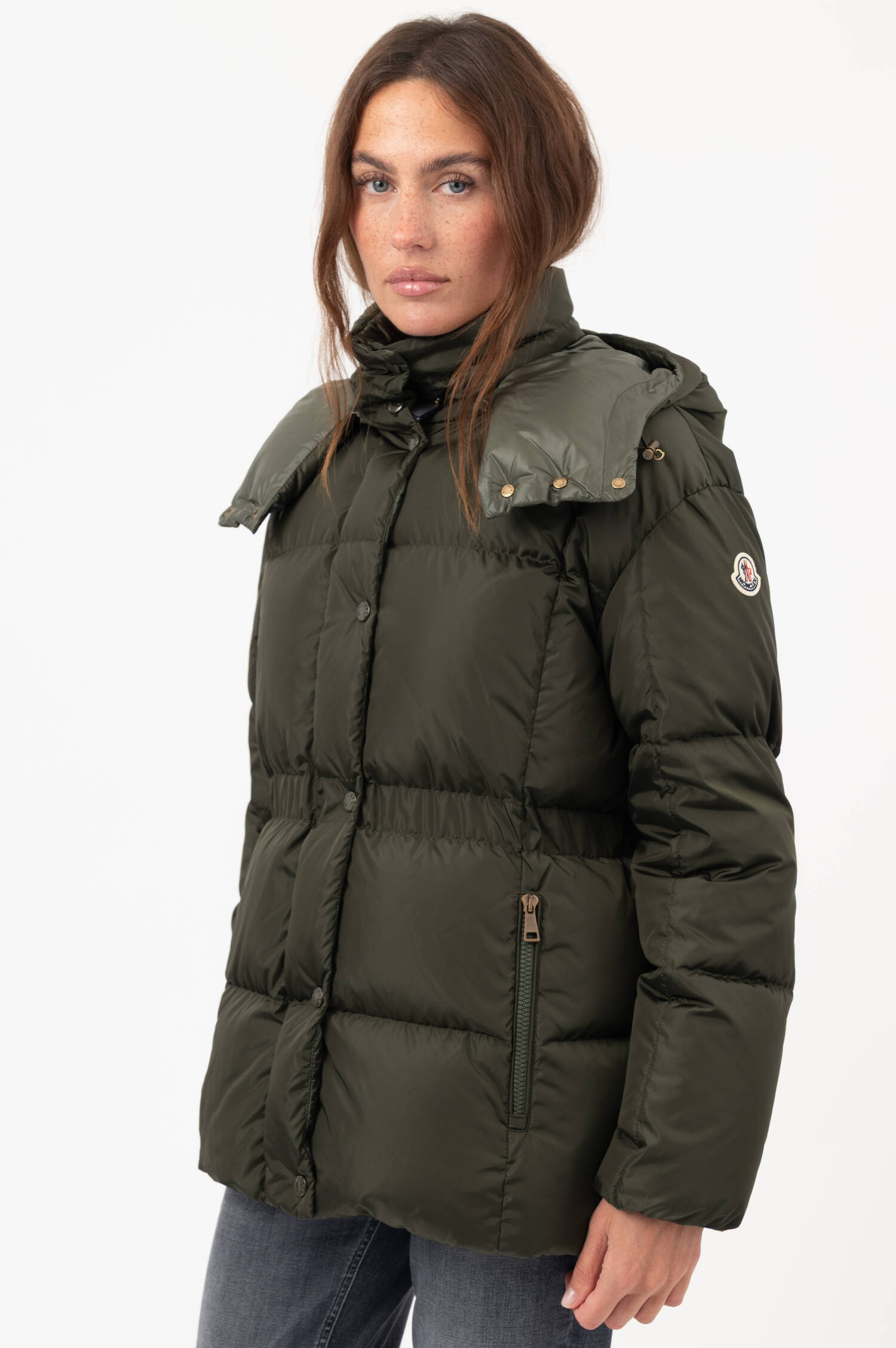 Daunensteppjacke AGNEUX in Oliv Daunensteppjacke AGNEUX in Oliv