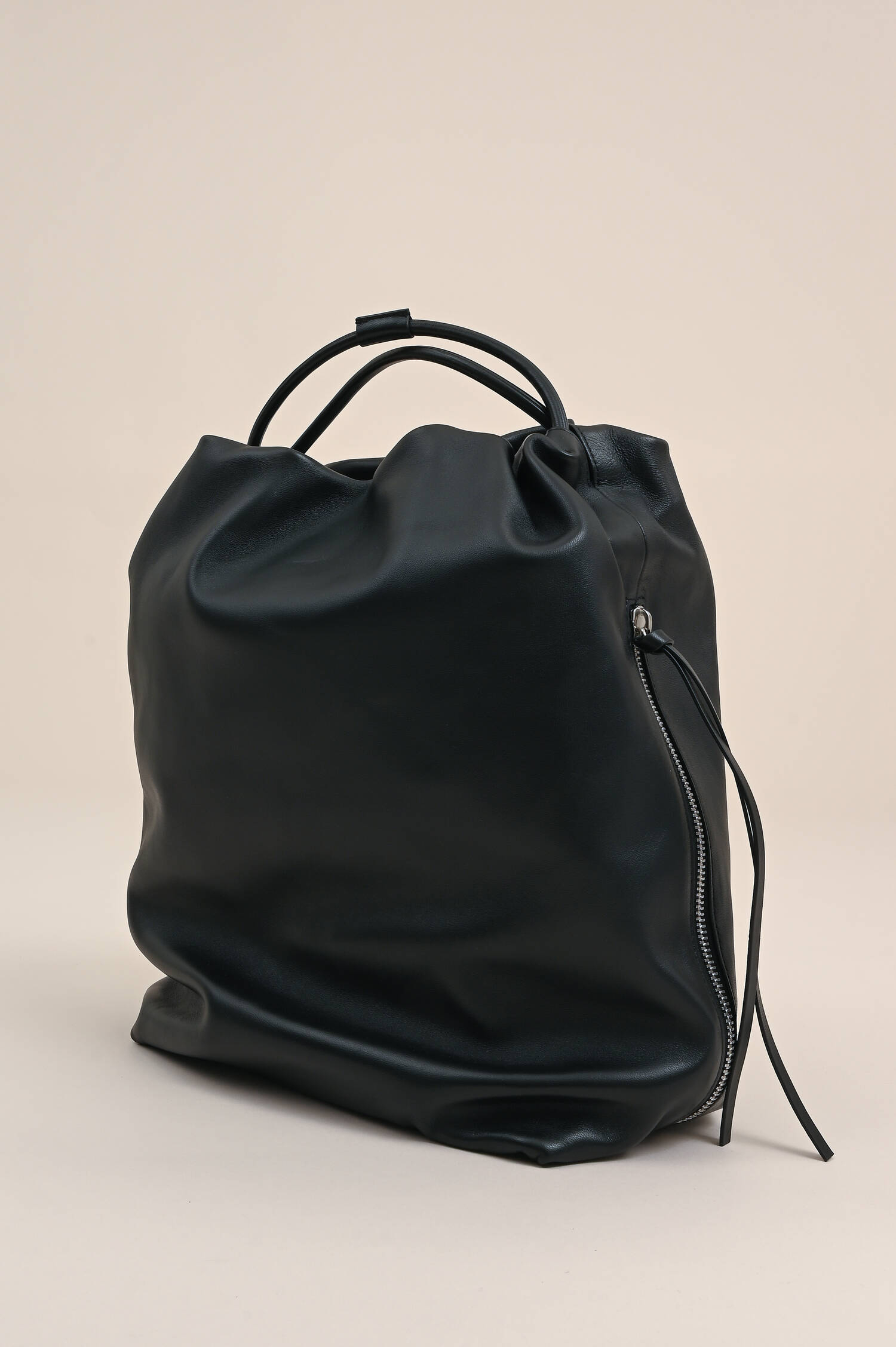 Leder-Handtasche Schwarz