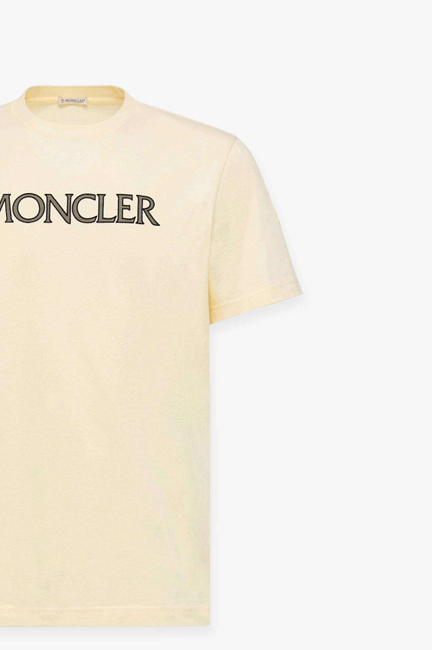 T-Shirt mit Logo in Creme