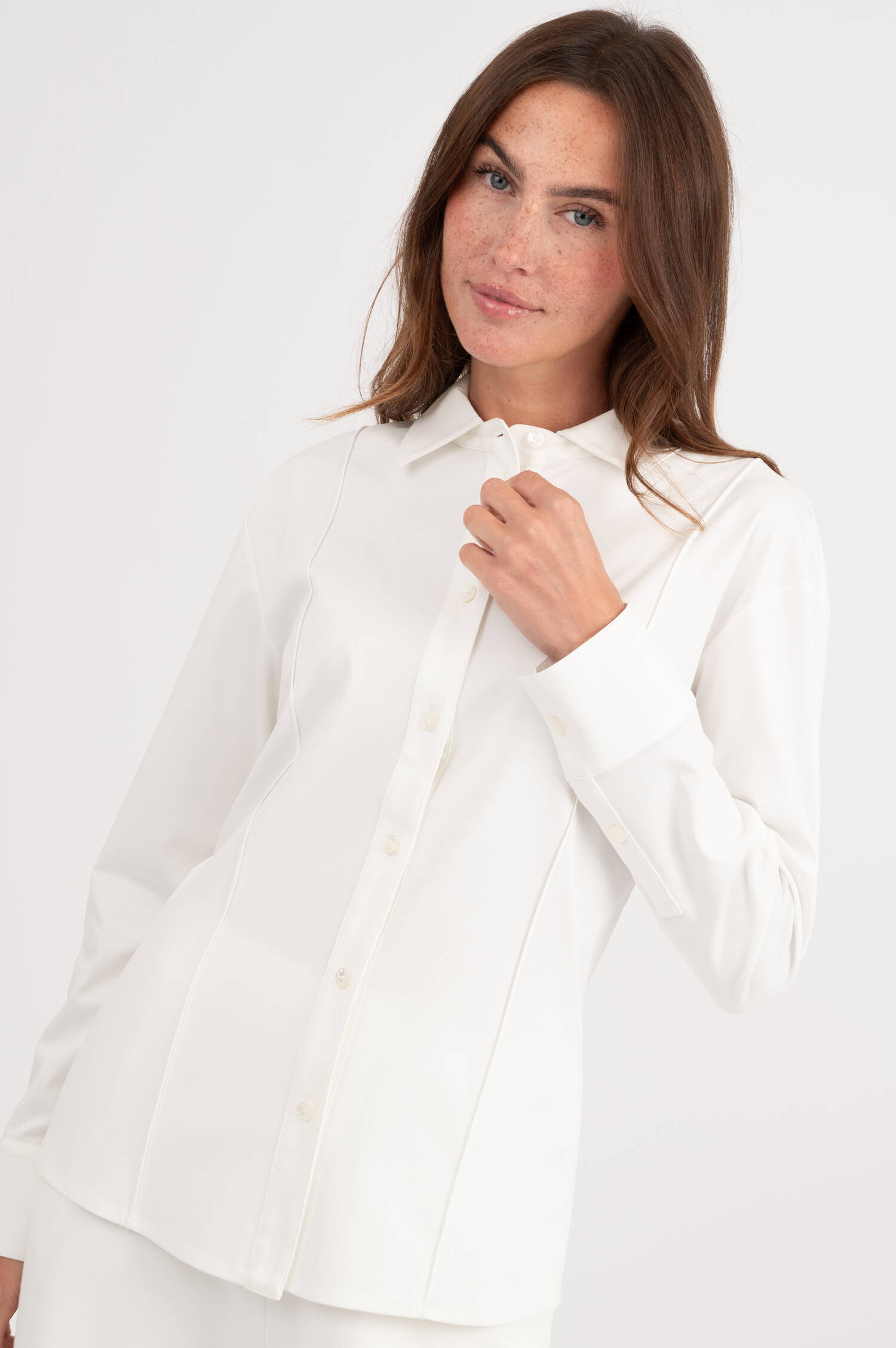 Taillierte Bluse BALENIO in Weiß Taillierte Bluse BALENIO in Weiß