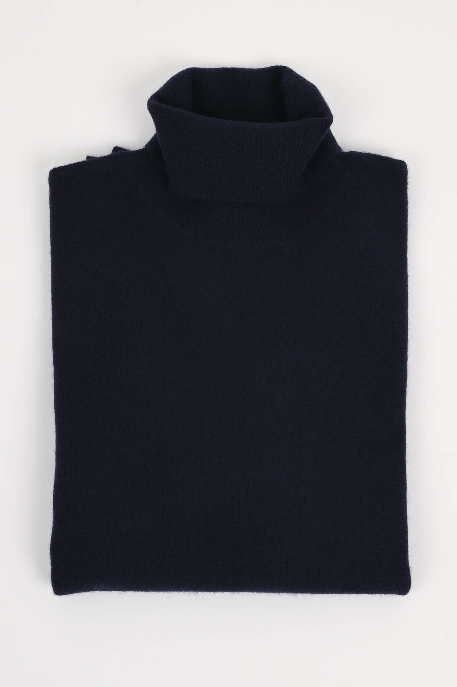 Rollkragenpullover aus Cashmere in Navy