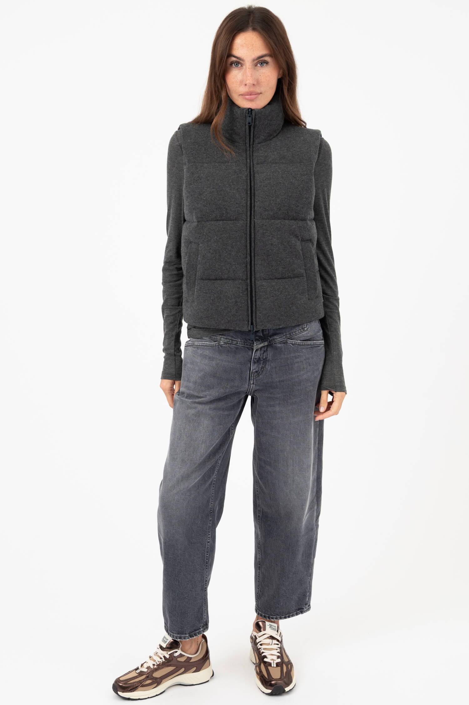 Woll-Mix-Wende-Gilet SINTRE in Grau Woll-Mix-Wende-Gilet SINTRE in Grau