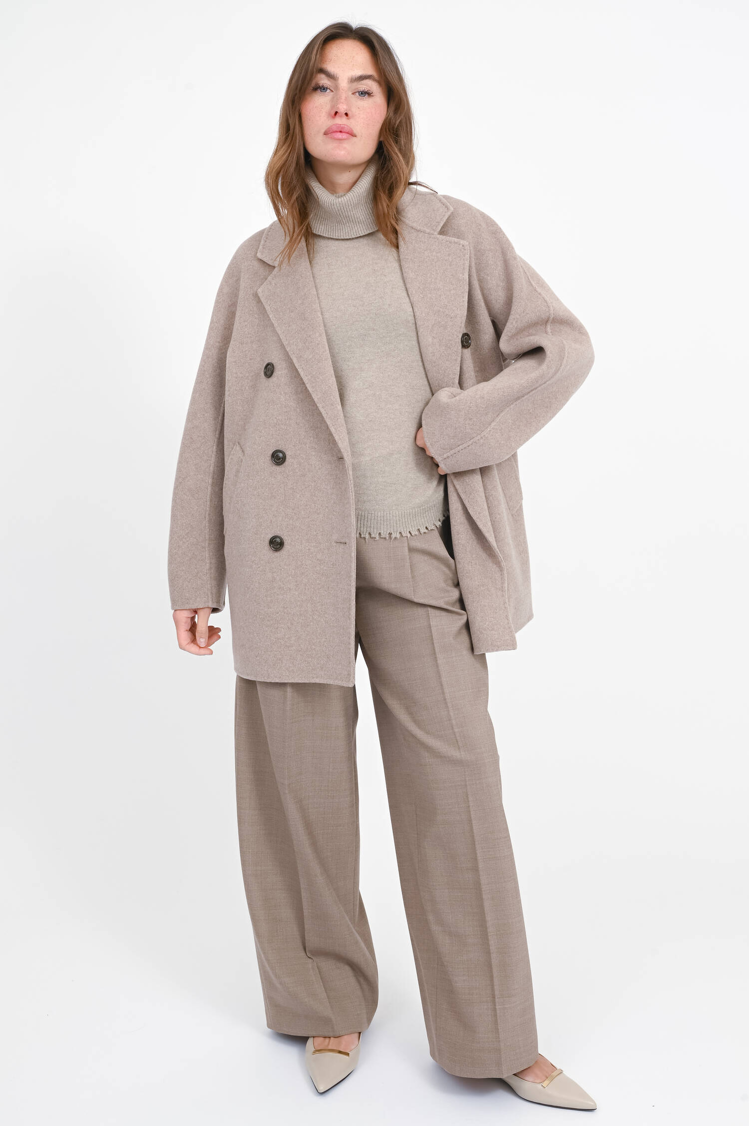 Wolljacke in Cappuccino