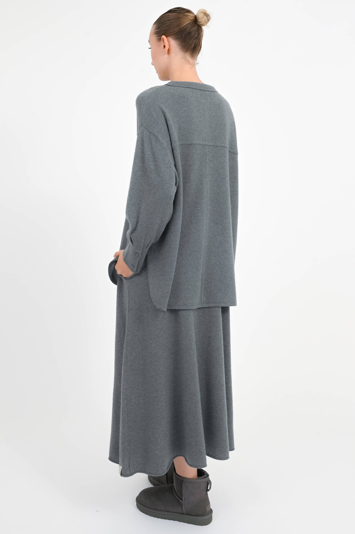 Hemd aus Cashmere in Boston Grey