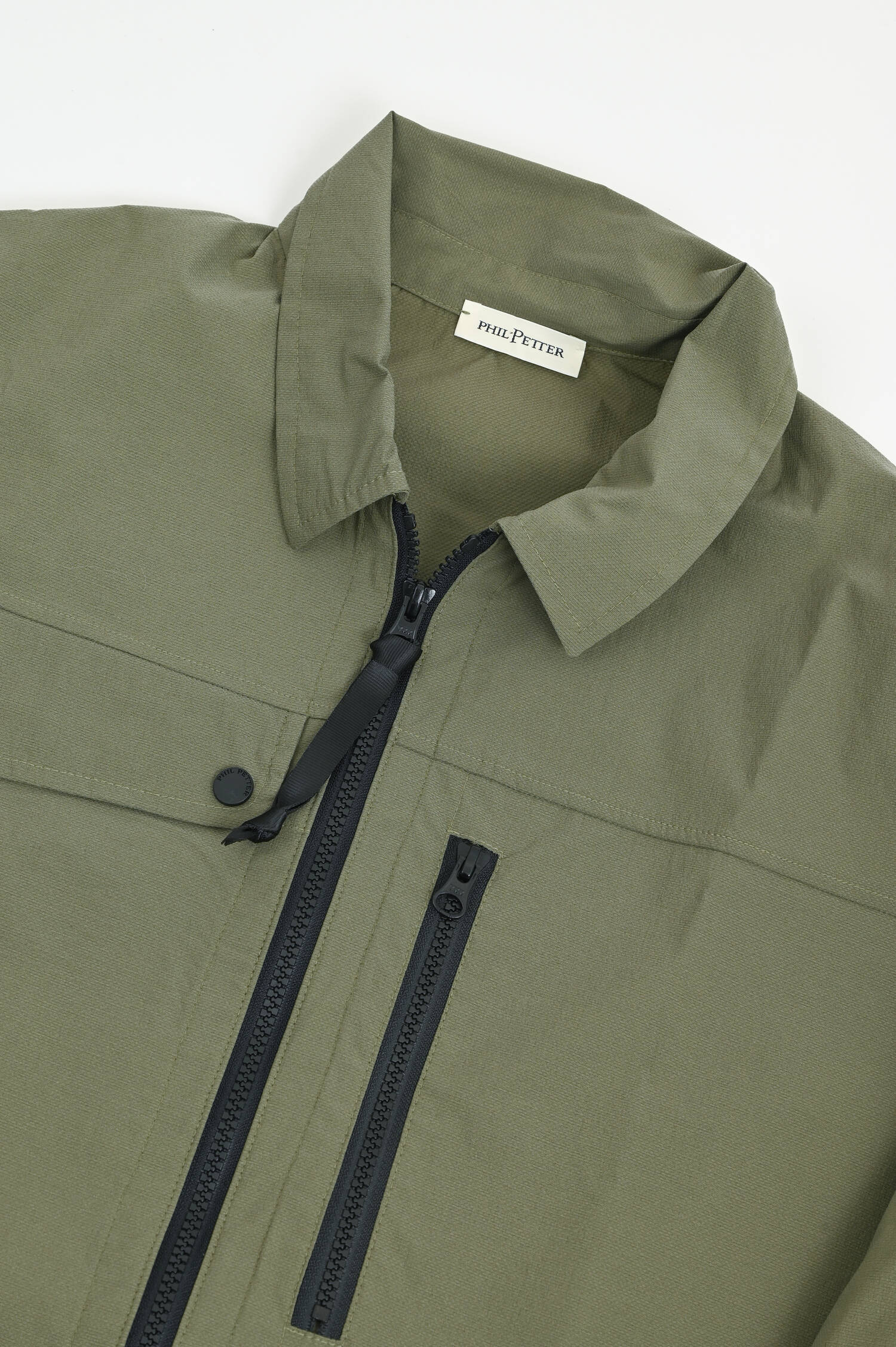 Leichte Zipp-Jacke in Khaki