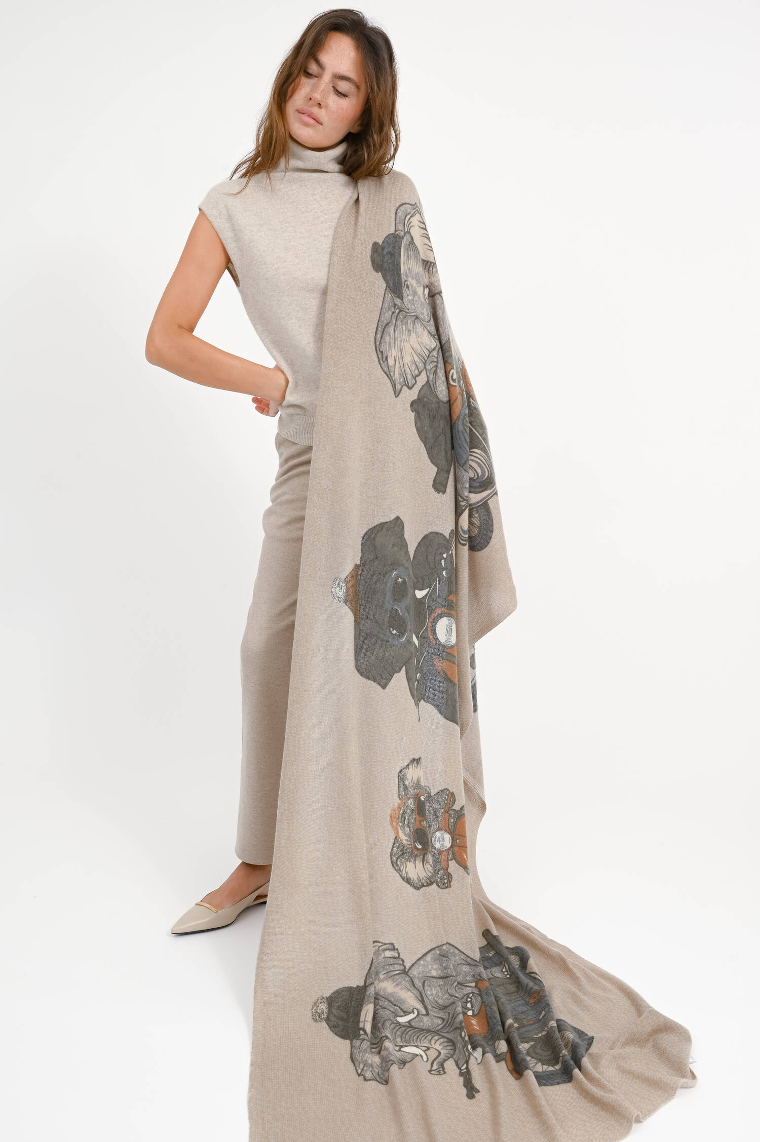 Cashmere-Schal NANG in Erdtönen Cashmere-Schal NANG in Erdtönen