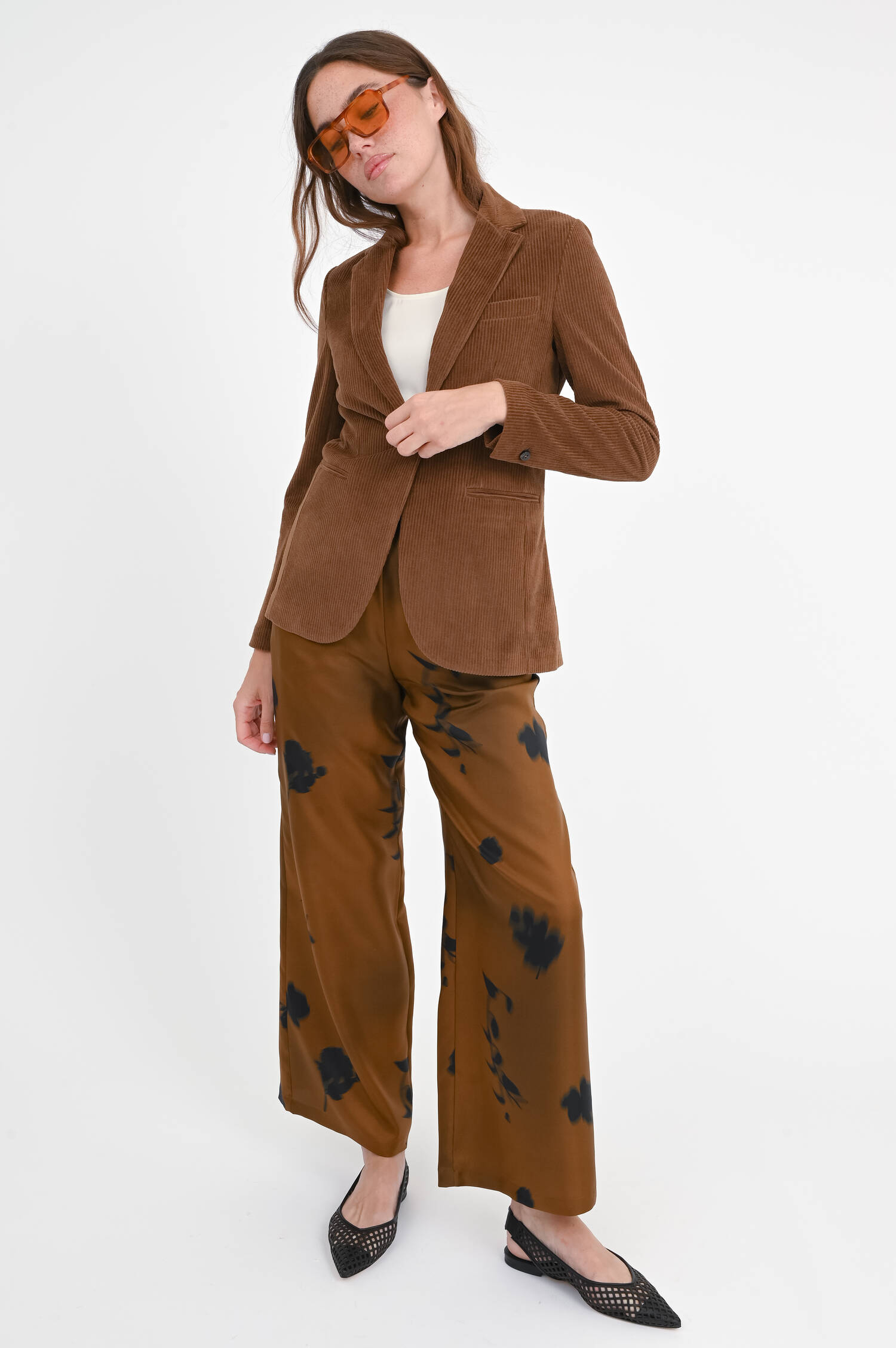 Cord-Blazer in Nougat