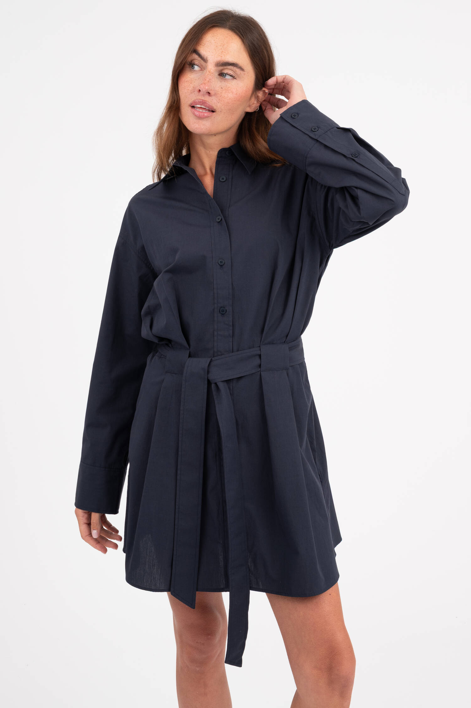Hemdblusenkleid in Navy Hemdblusenkleid in Navy
