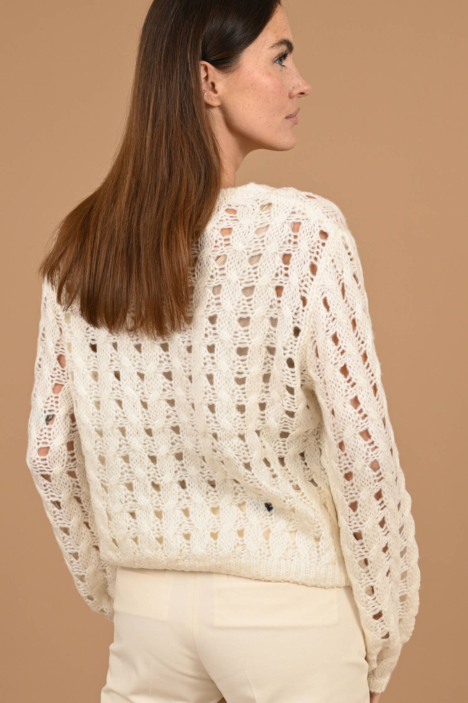 Grobstrickweste in Beige Grobstrickweste in Beige