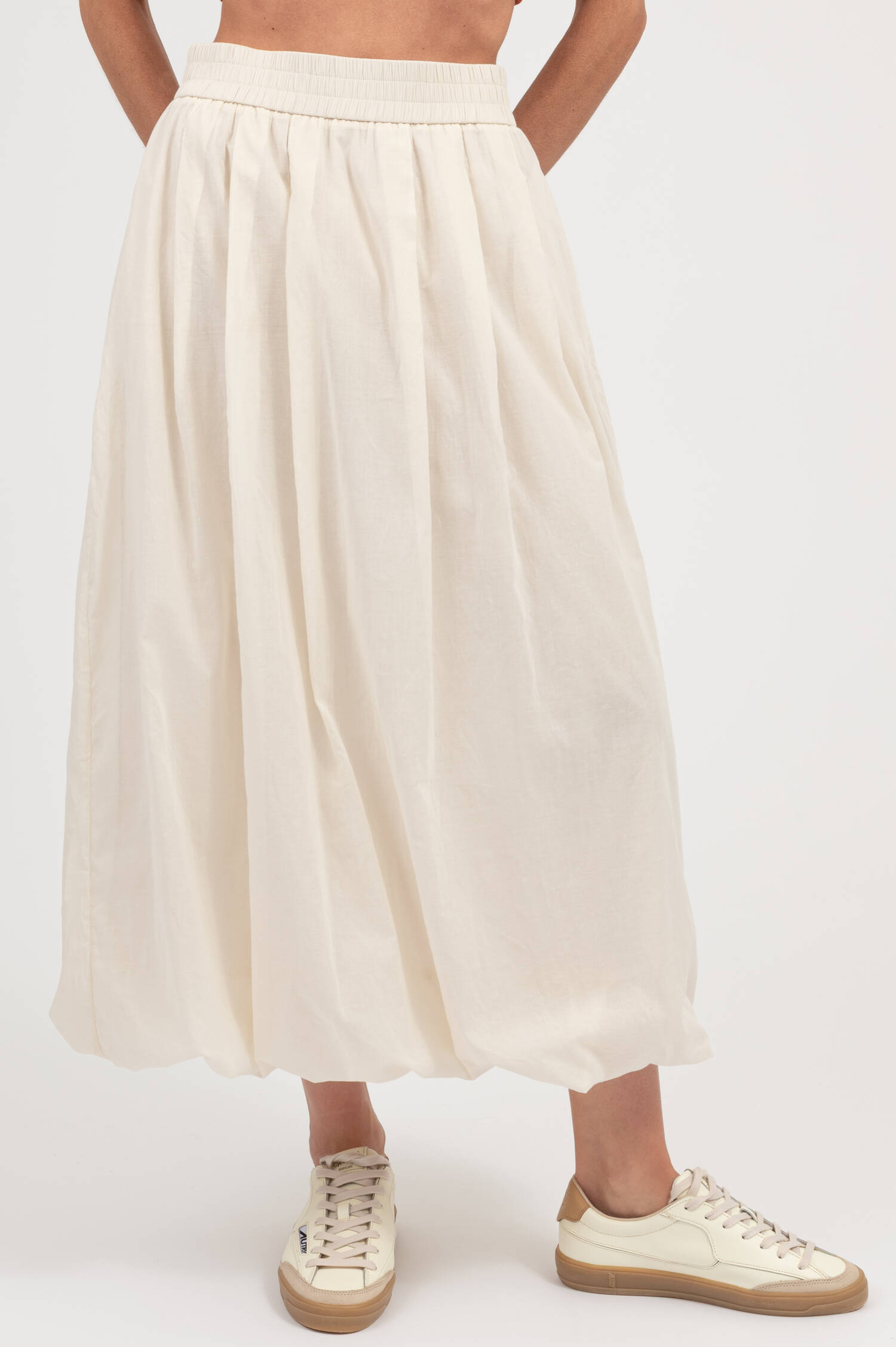 Rock aus Baumwolle in Creme