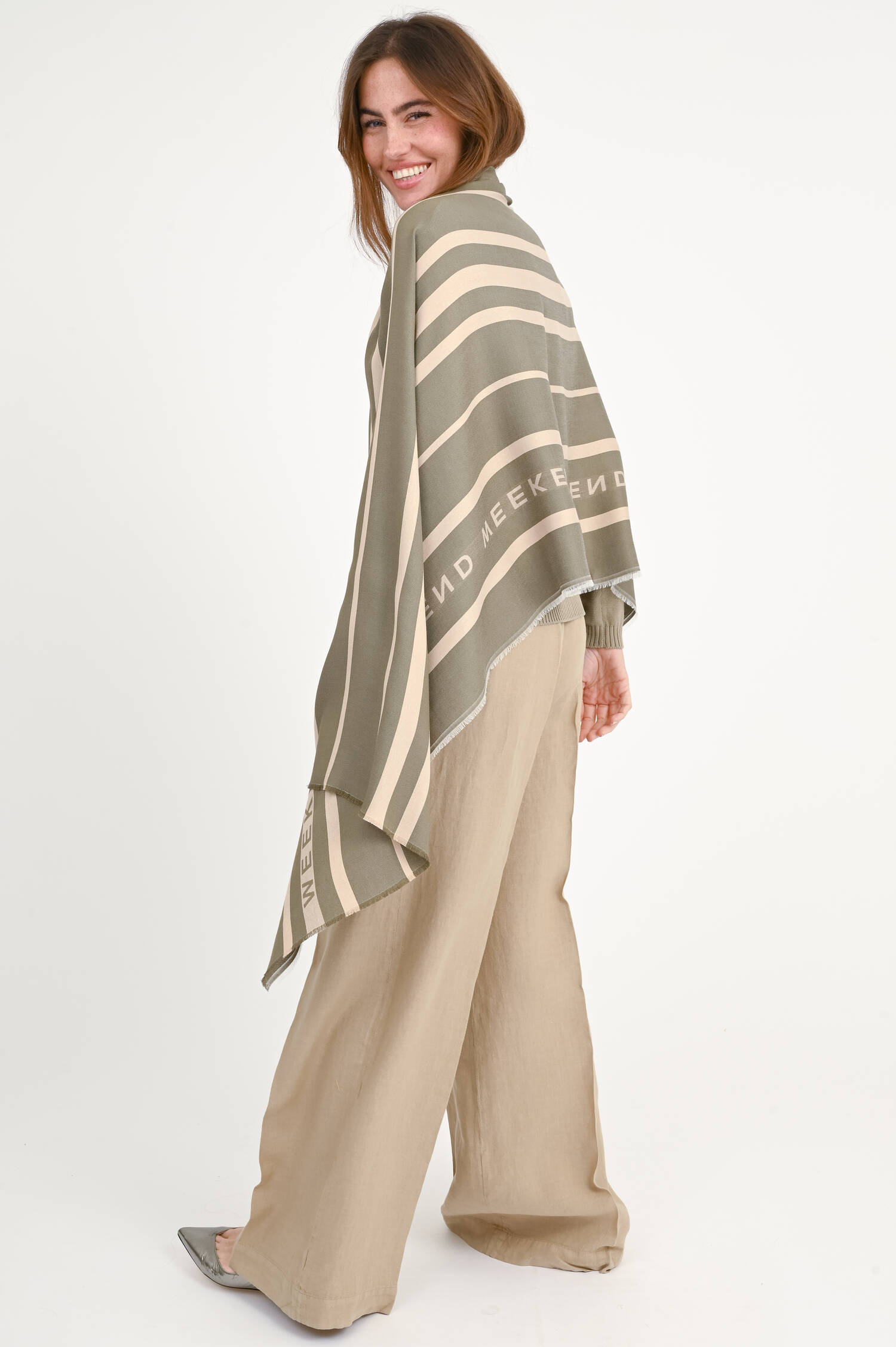 Tuch EUFEMIA in Khaki/Beige Tuch EUFEMIA in Khaki/Beige