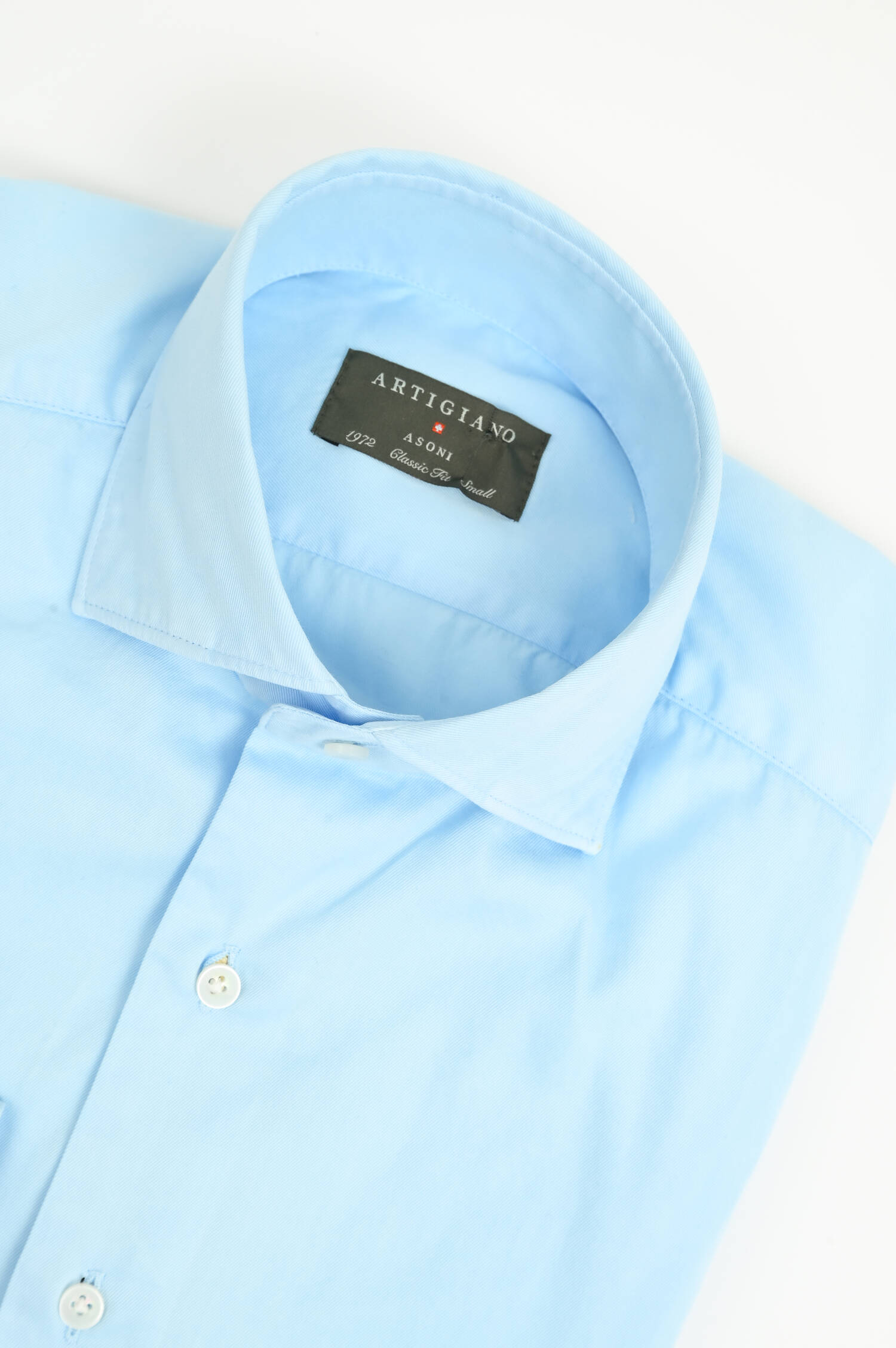  Hemd aus Baumwoll in Hellblau