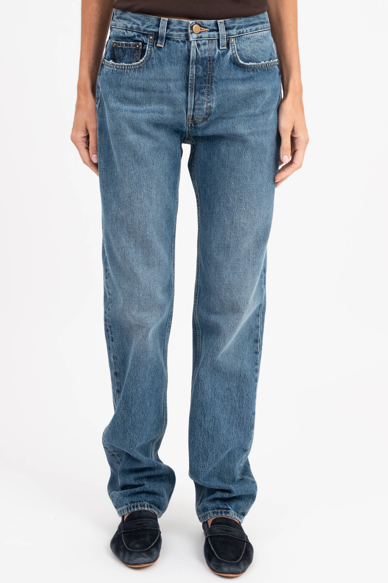 Straight-Leg Jeans in Hellblau Straight-Leg Jeans in Hellblau